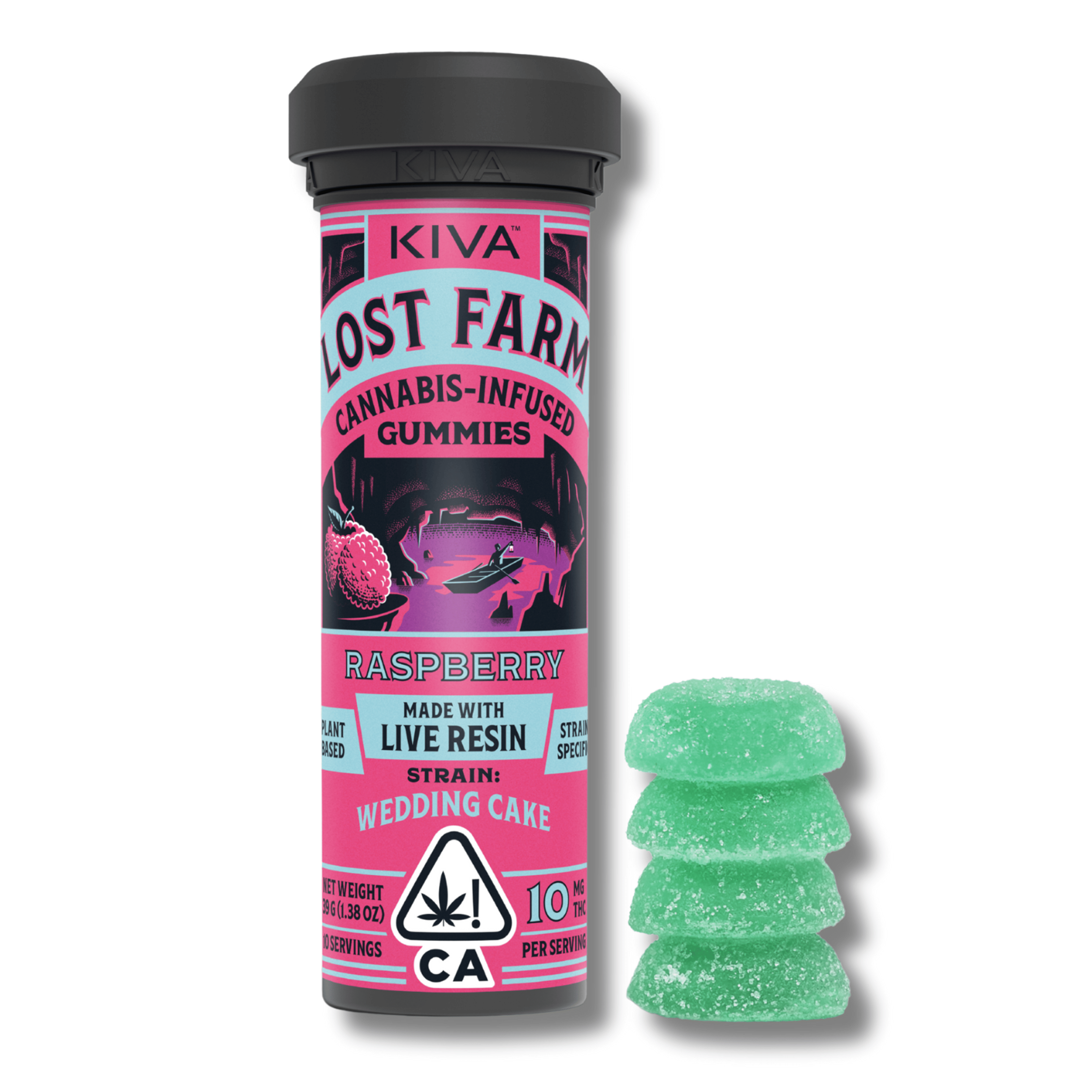 Raspberry Wedding Cake Gummies 100mg Lost Farm - Kiva - - $20.74 - Edible