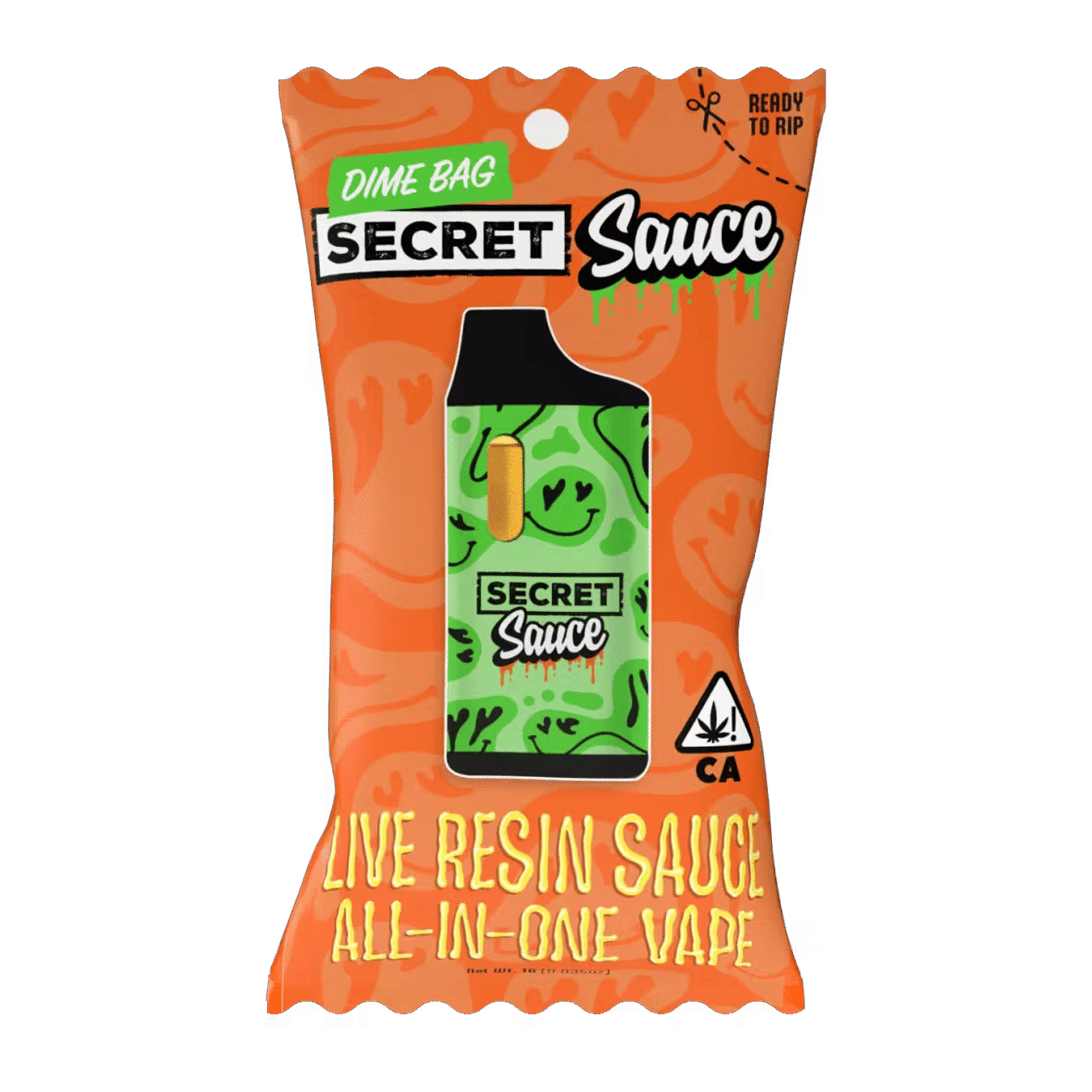 Grease Monkey - Live Resin - Sauce Disposable - Dime Bag - One Gram - $34.99 - Disposable Vape (All-In-One, Battery Built-In)