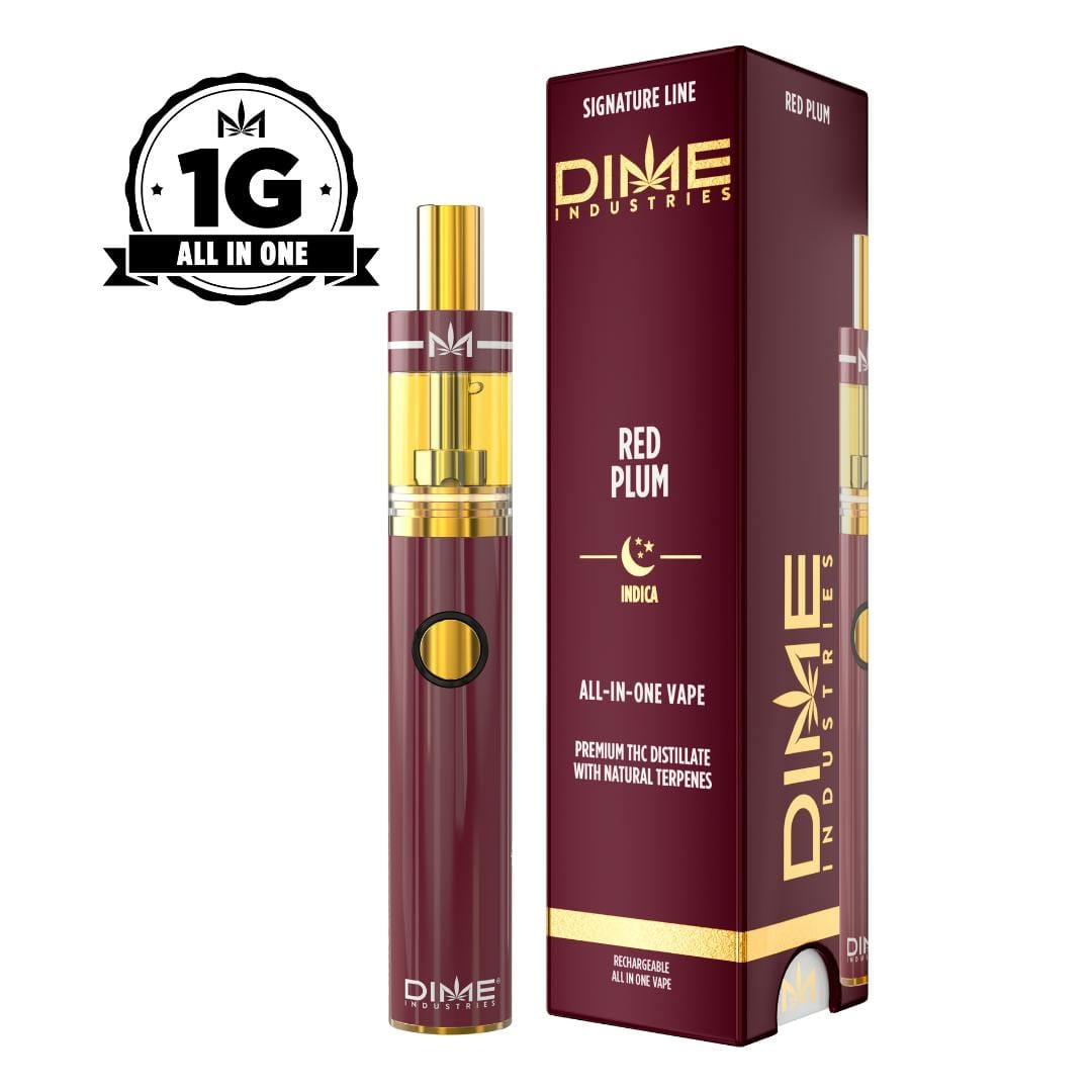Dime Industries | 1000mg - Red Plum - AIO - Indica - Dime Industries -  - $26 - All-In-Ones