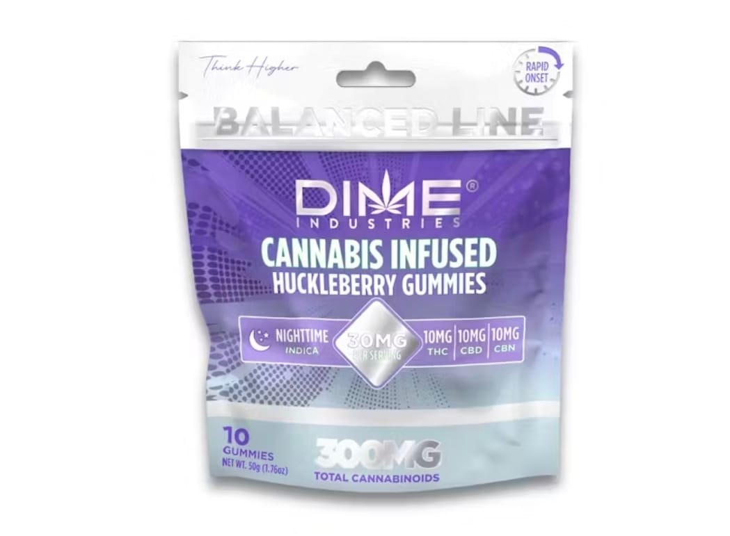 Dime - Gummies Nighttime- Huckleberry - 10pc 30mg per serving -  - $25.99 - Edibles