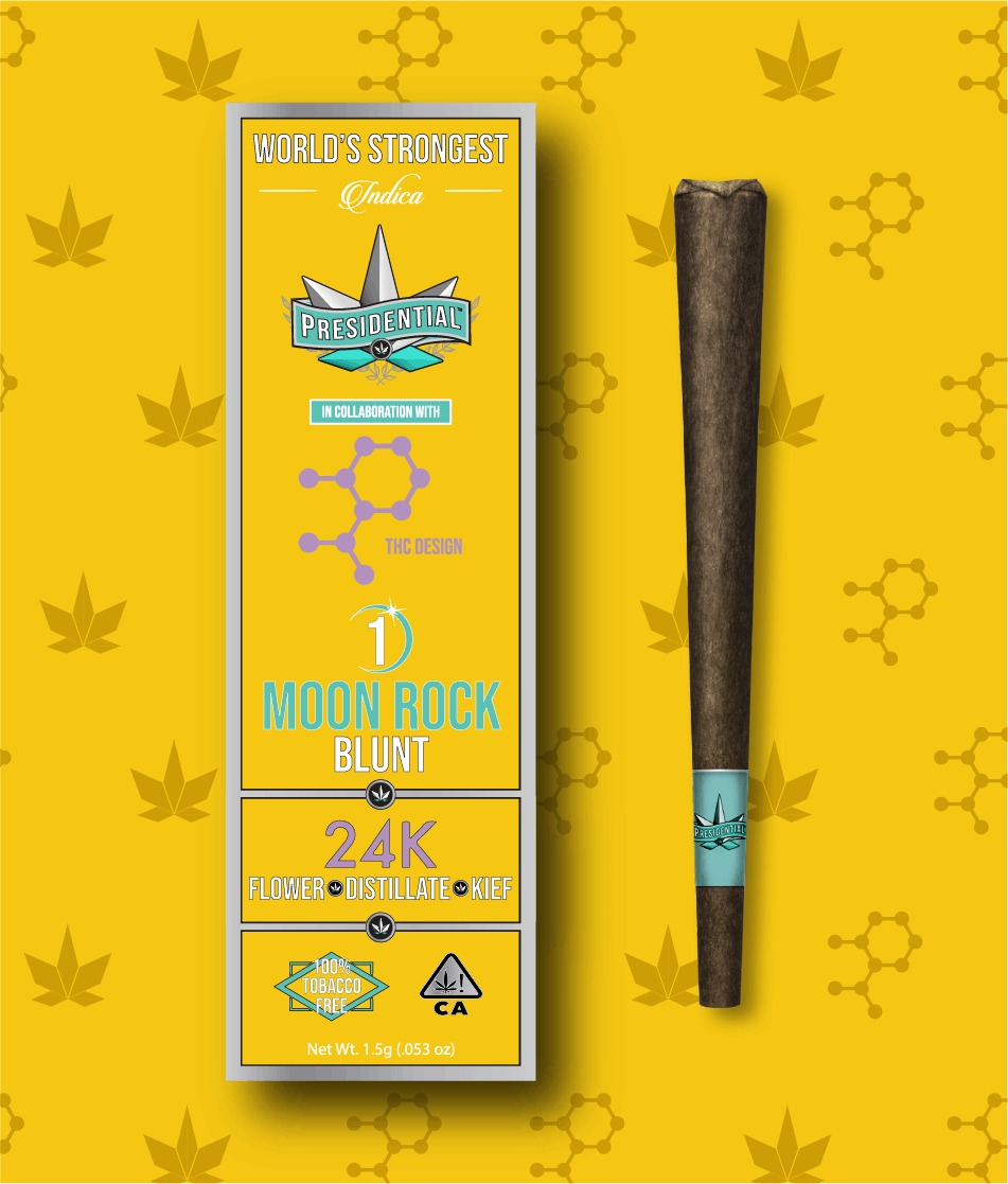 Presidential Moon Rock Blunt - 24K (1.5g) - Presidential -  - $36 - Infused Pre-Rolls