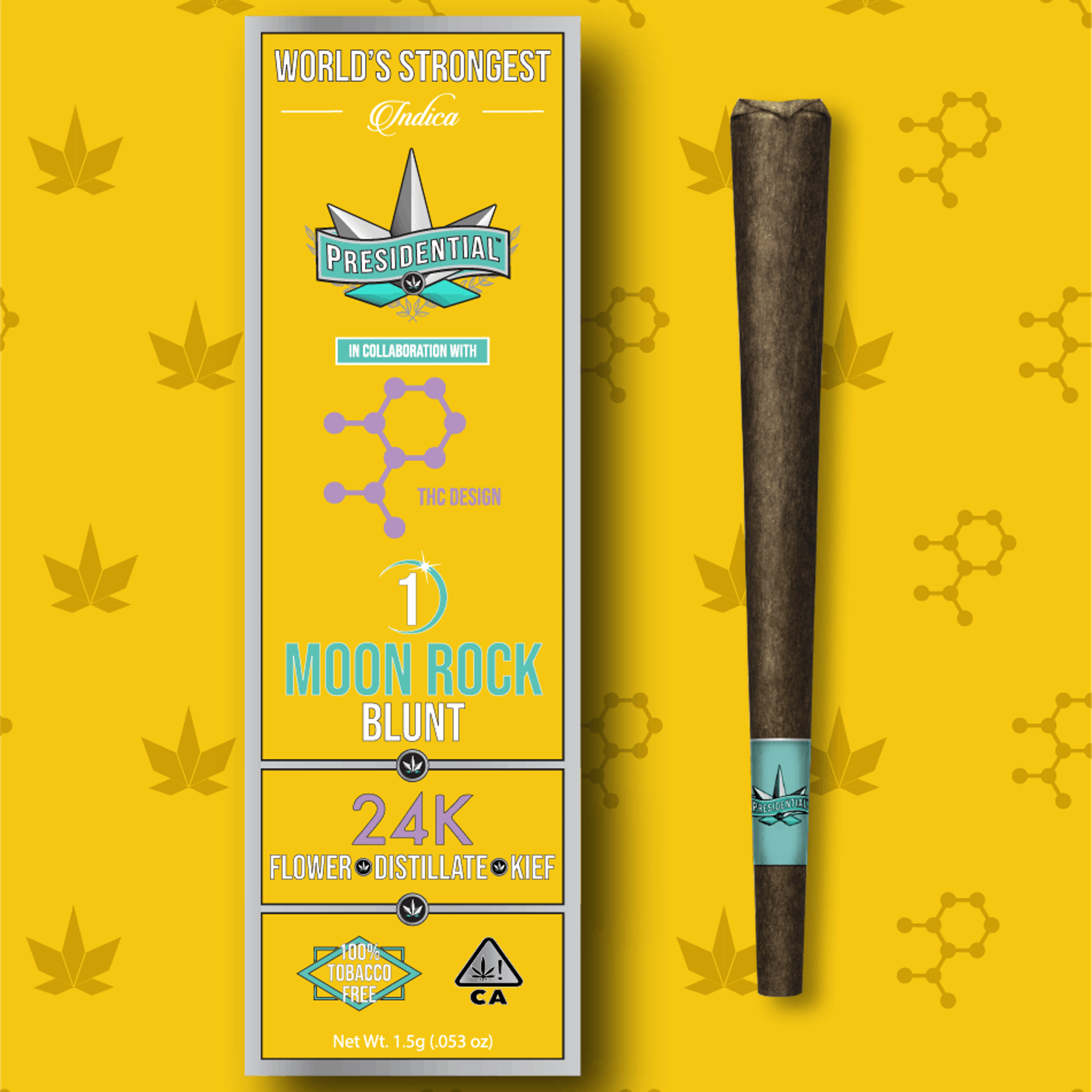 Presidential Moon Rock Blunt - 24K (1.5g) - Presidential - - $36 - Infused Pre-Rolls