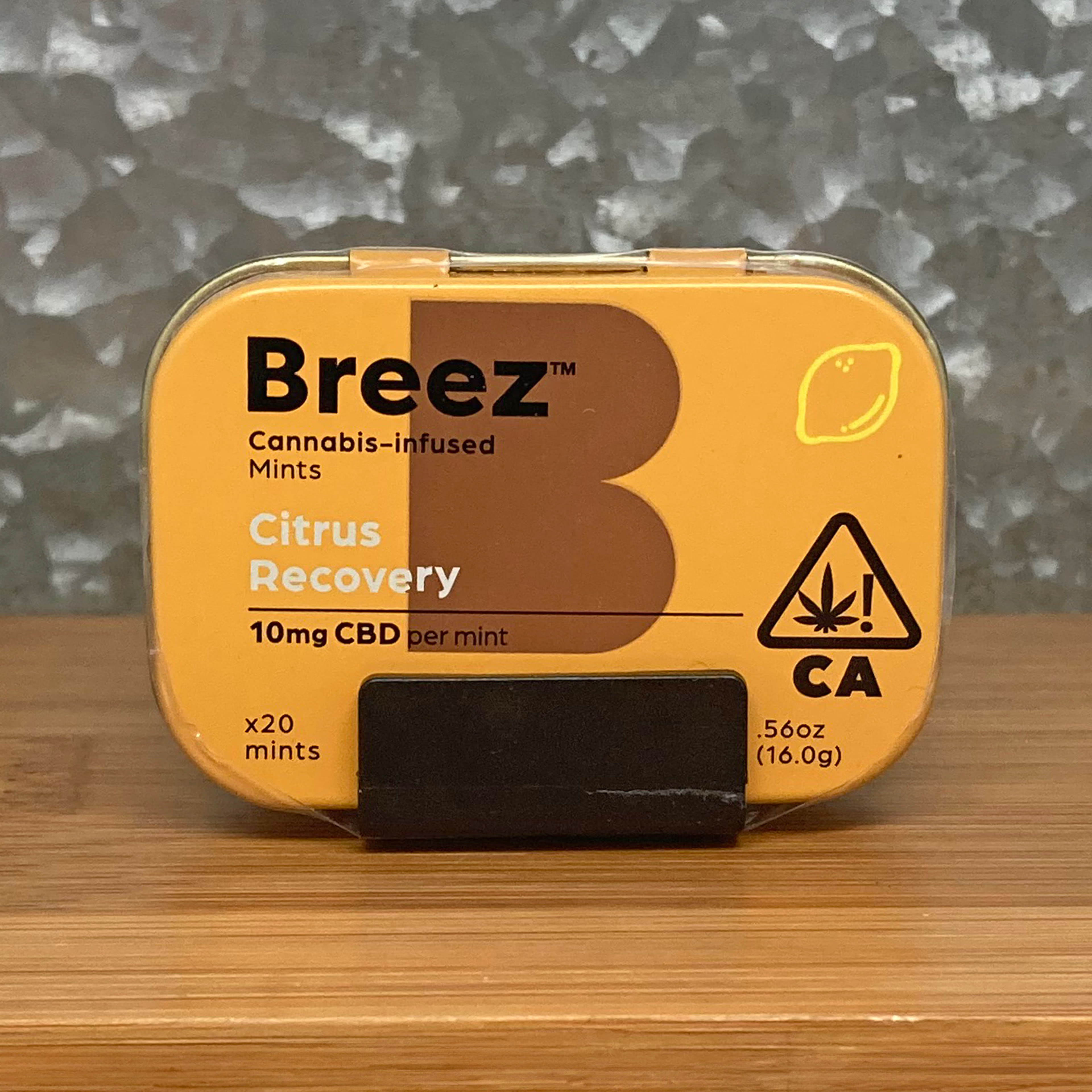 Citrus Recovery CBD Mint Tin - Breez - - $29 - Edible