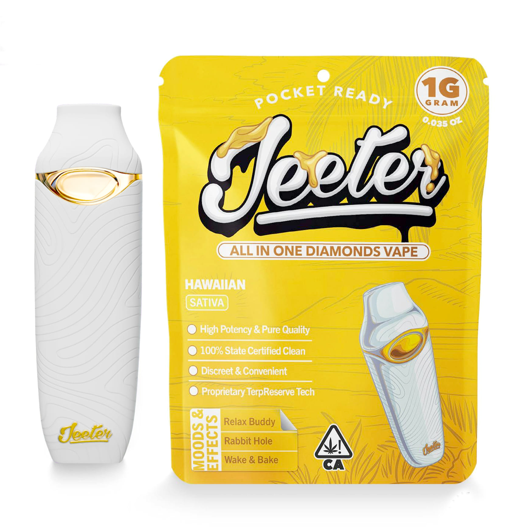 Hawaiian (S) - Liquid Diamonds AIO 1g - Jeeter - Hawaiian (S) - $31 - Cartridges