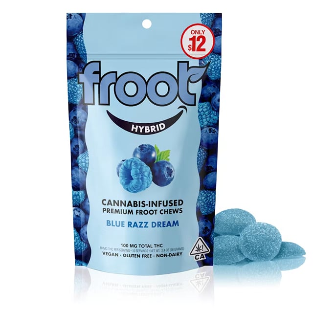 Blue Razz Dream - Gummies - 100mg Cannabis Infused Premium Froot Chews