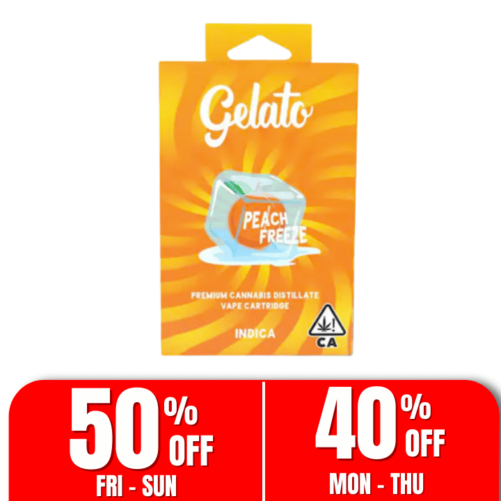 Gelato Flavor | 1g - Peach Freeze - Cartridge - Indica - Gelato -  - $27 - Vape Carts