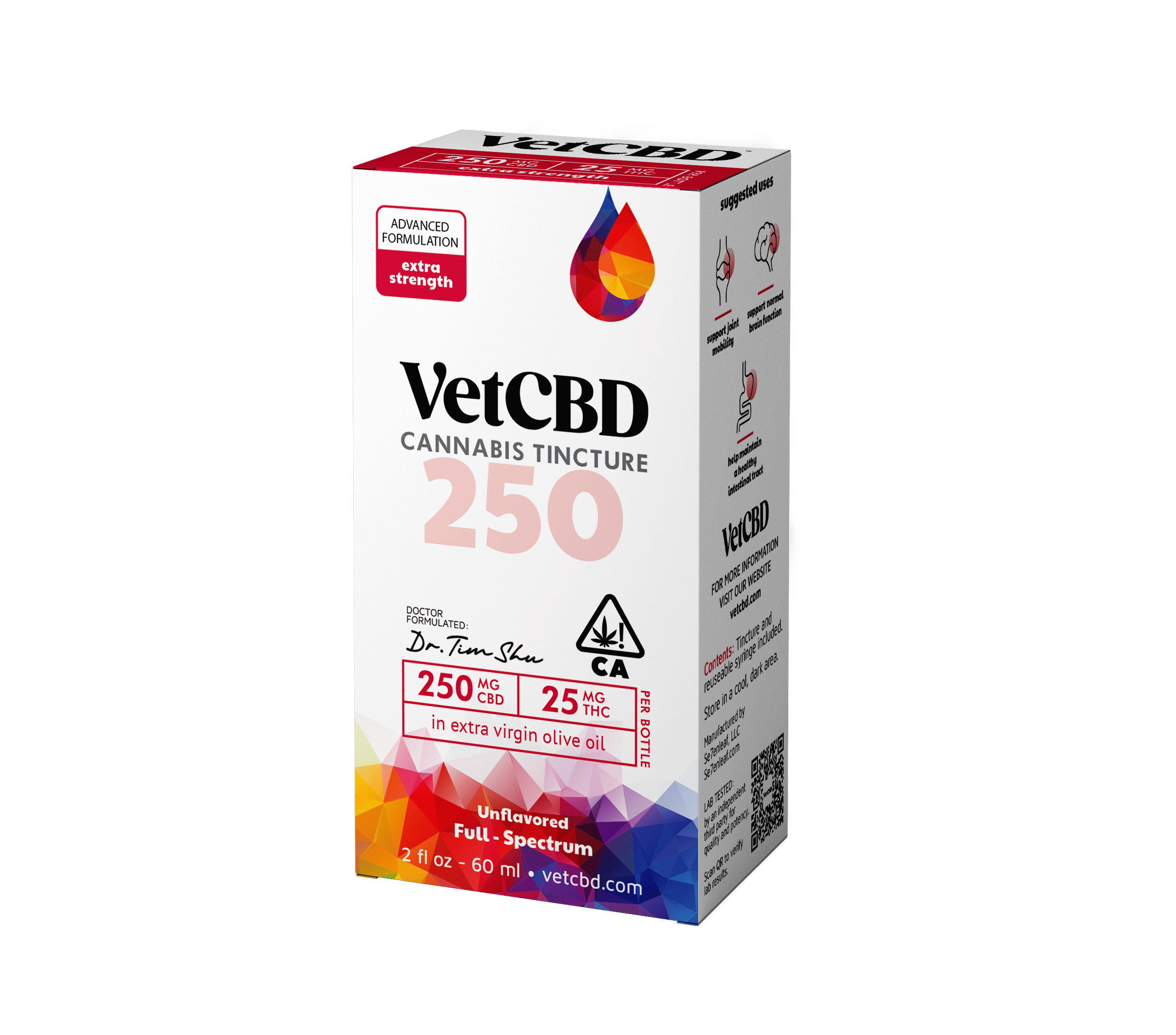Extra Strength CBD Tincture - VetCBD - 2oz (250mg CBD) - $49.99 - Tinctures