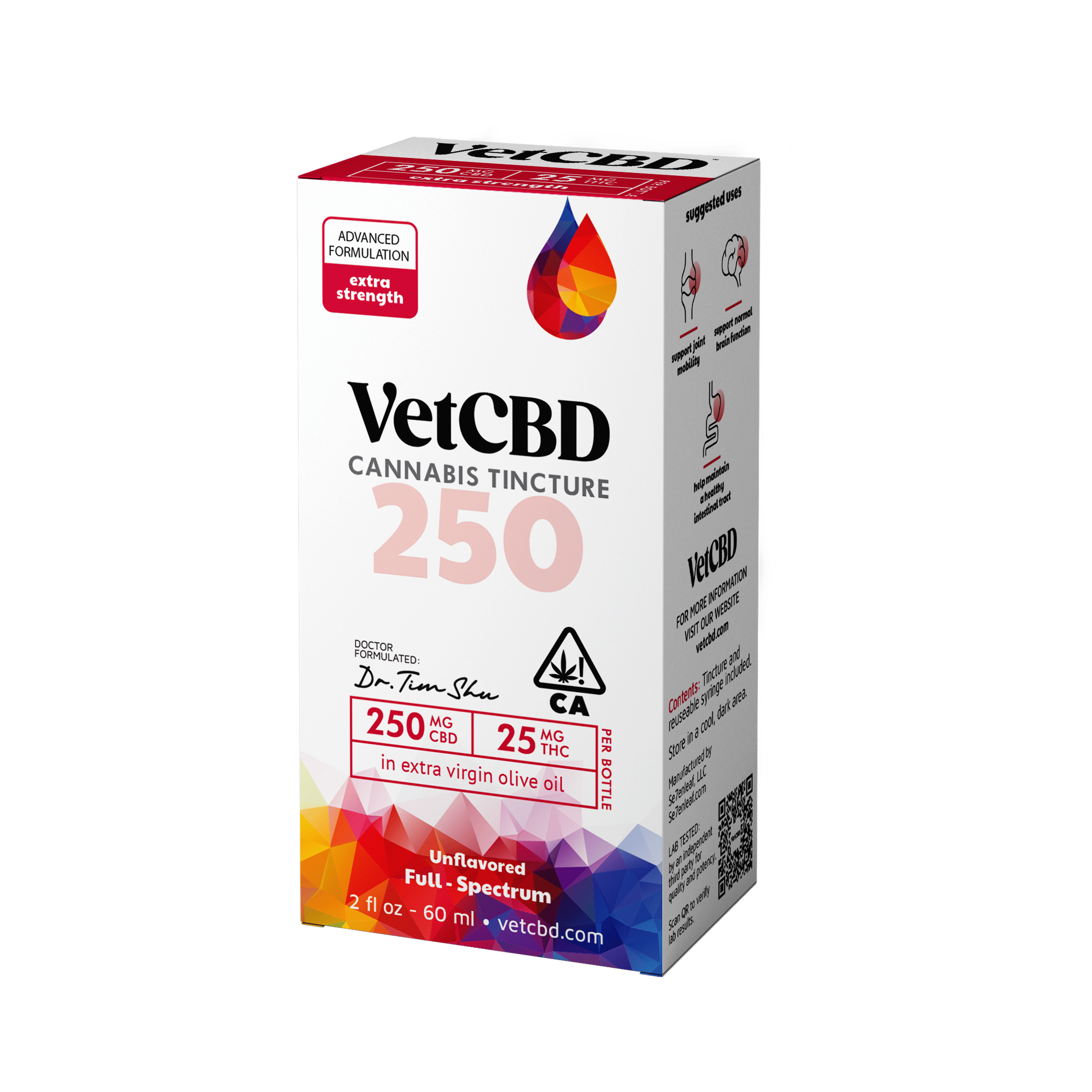 Extra Strength CBD Tincture - VetCBD - 2oz (250mg CBD) - $49.99 - Tinctures