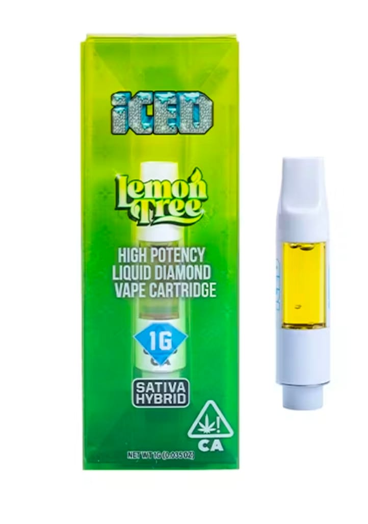 ICED - Vape Cartridge  LIQUID DIAMONDS -- 1g - Lemon Tree -  - $35.99 - Vape