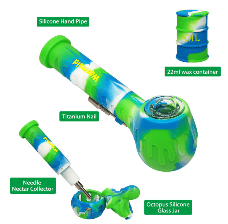 Silicone 2 in 1 Hand Pipe Kit - WaxMaid - Silicone Hand Pipe Kit - $35 - Accessories