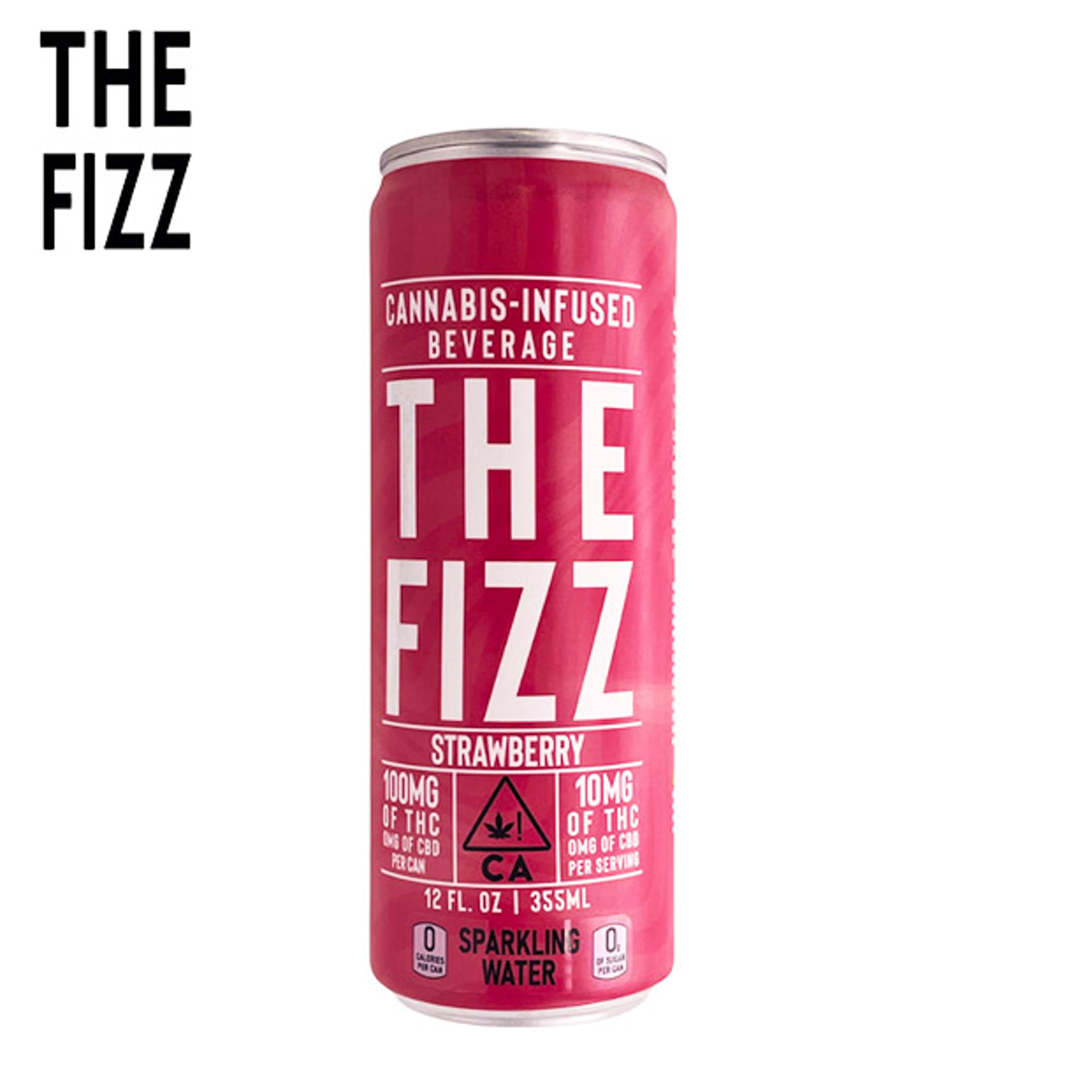 The Fizz - Strawberry - Sparkling Water - 100mg - Manzanita Naturals - Strawberry - $7.99 - Beverages
