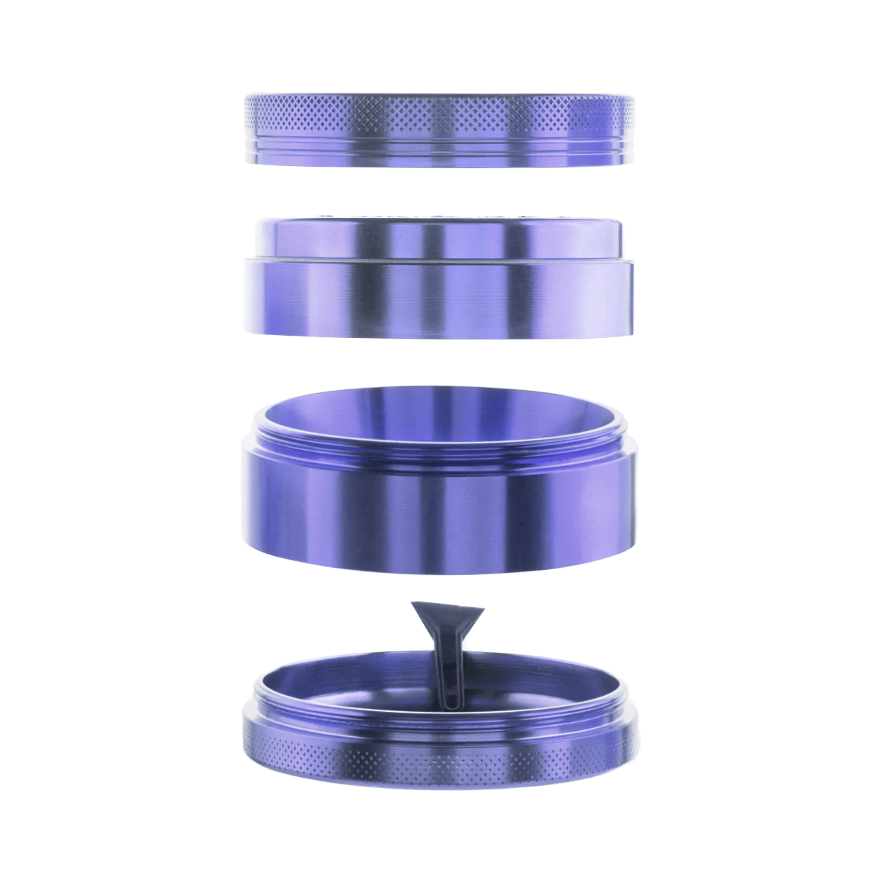 Blue Aluminum Herb Grinder 4 Piece 2.5" / 63mm - Biohazard -  - $20 - Paraphernalia