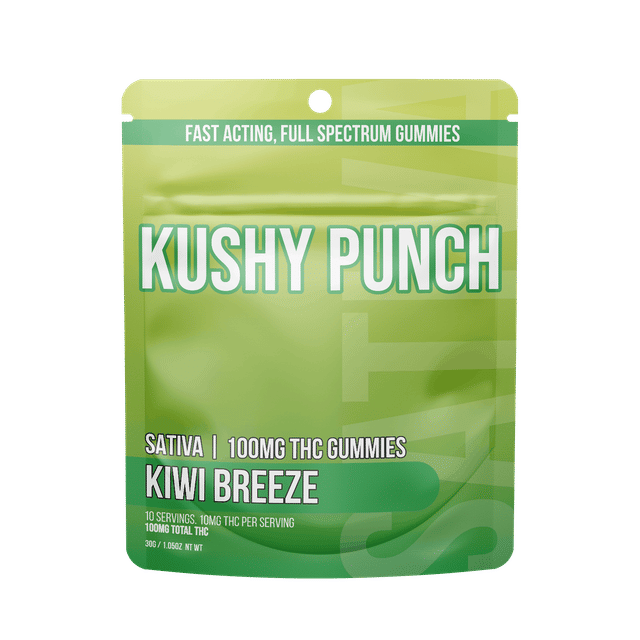 Kushy Punch - Sativa Kiwi Breeze INDIVIDUAL GUMMIES 100MG