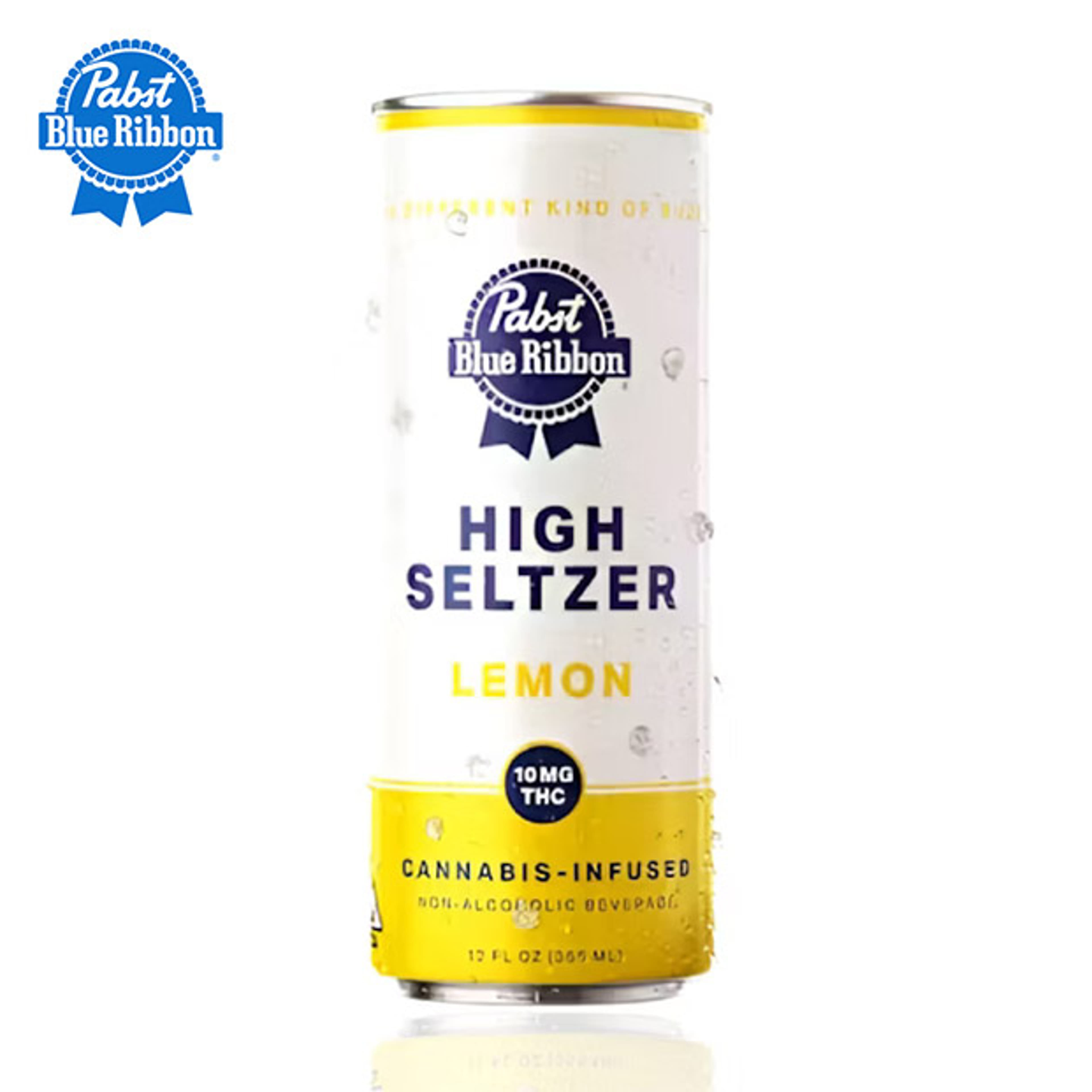 Pabst Blue Ribbon - Lemon High Seltzer - 10mg THC - Pabst - - $4.99 - Beverages