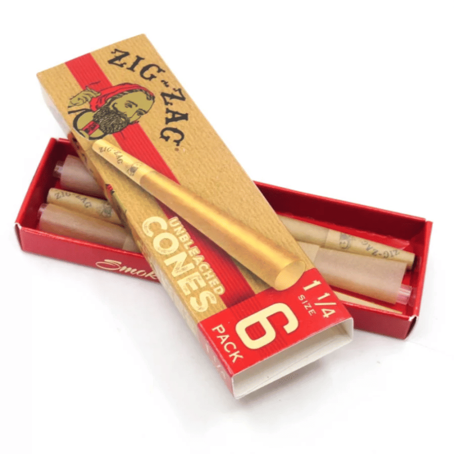 Zig-Zag® Unbleached Cones 6 Pack 1¼ Size 84mm - Zig Zag -  - $3 - Paraphernalia