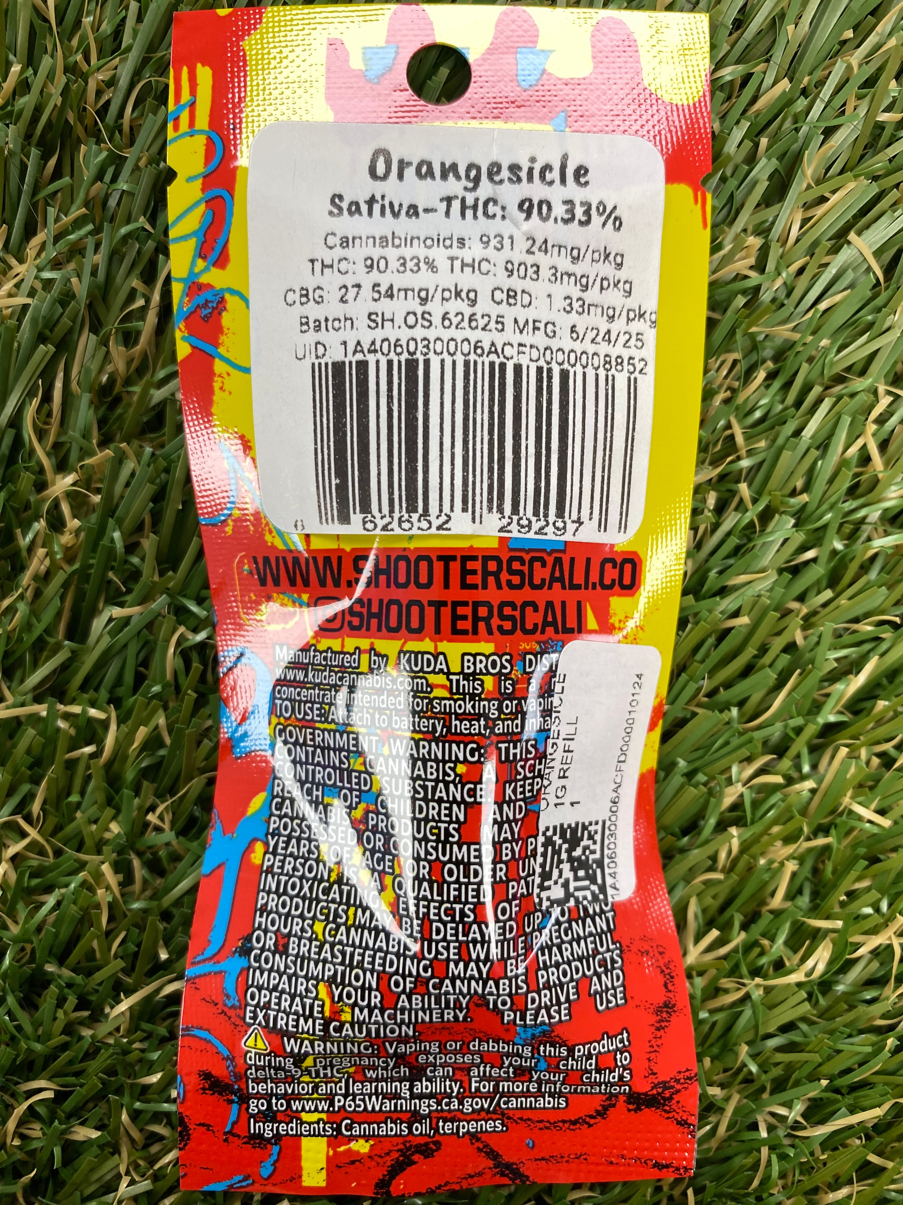 ORANGESICLE 1G REFILL - SHOOTERS -  - $9 - Vape Cartridge