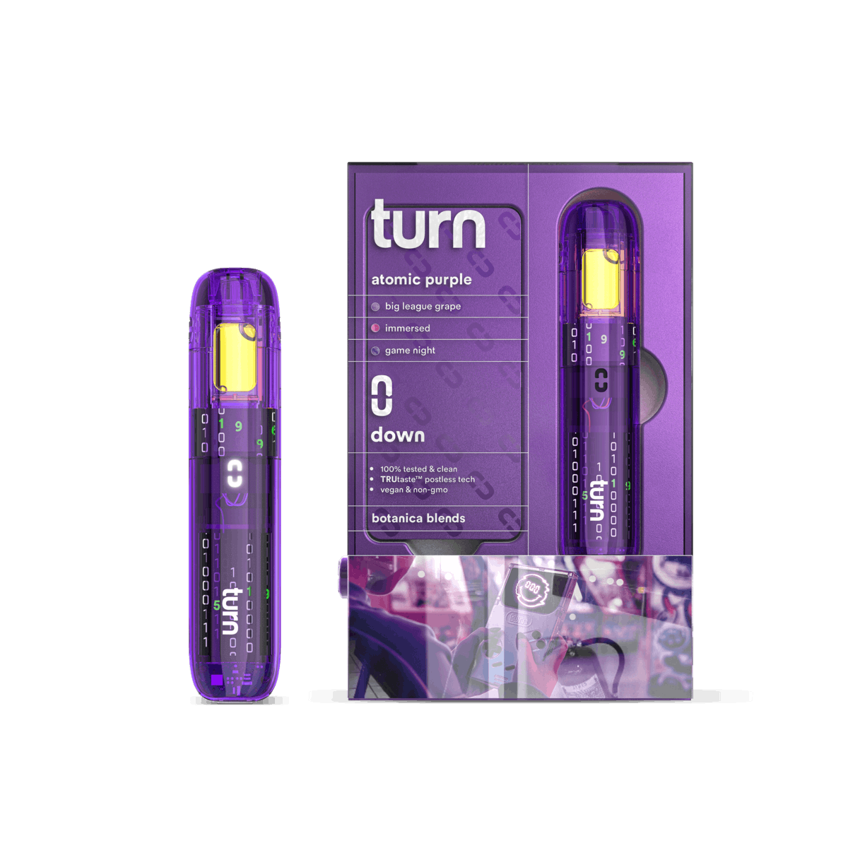 Turn Down Retrovision BB AIO | 1g - Atomic Purple - Indica - Turn -  - $27 - All-In-Ones