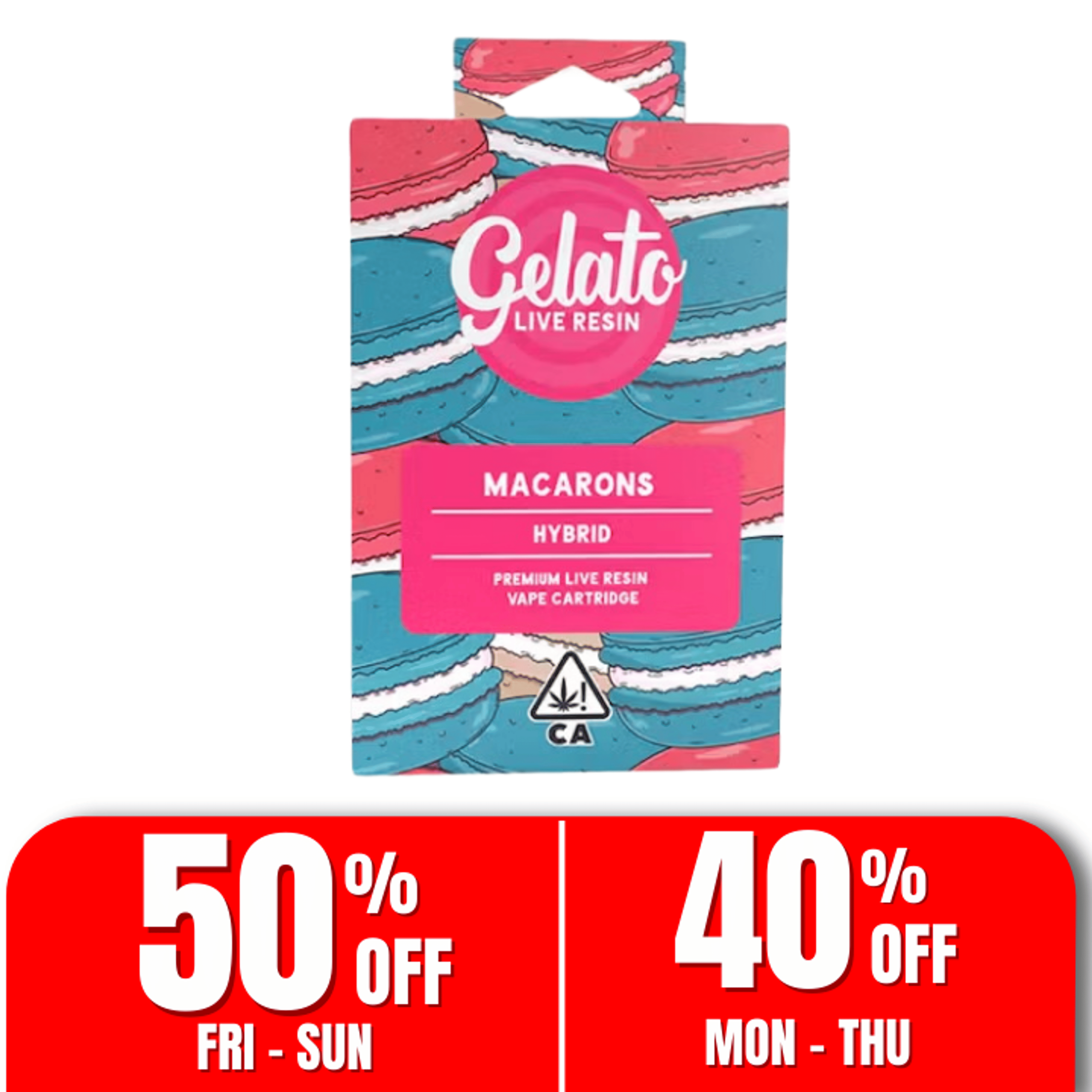 Gelato Live Resin Enhanced | 1g - Macarons - Cartridge - Hybrid - Gelato - - $27 - Vape Carts