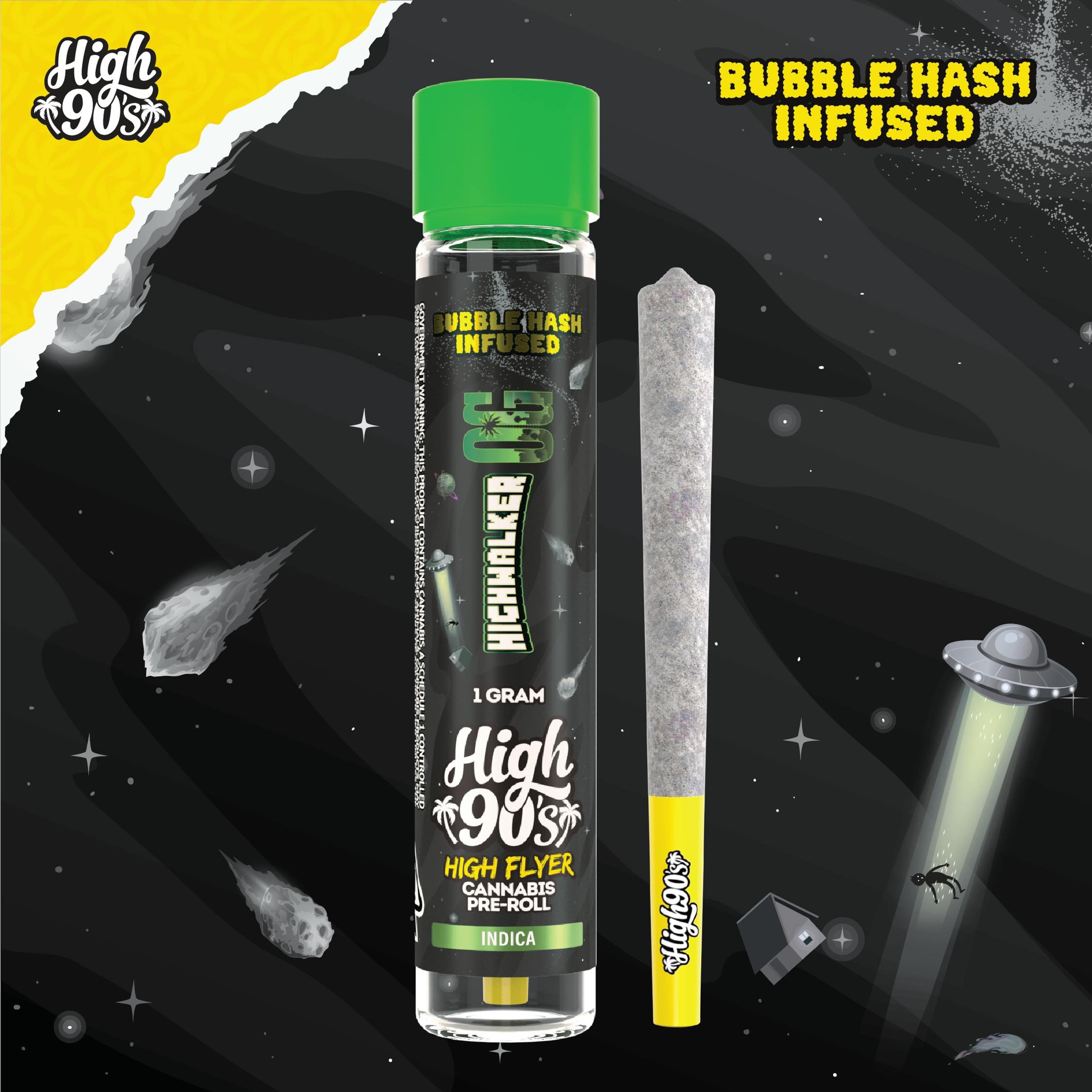 Highwalker OG 1g High Flyer Bubble Hash Infused Pre-Roll - High 90s - - $12.50 - Flowers