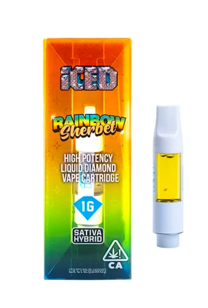 ICED - Vape Cartridge LIQUID DIAMONDS - - 1g - Rainbow Sherbet -  - $35.99 - Vape
