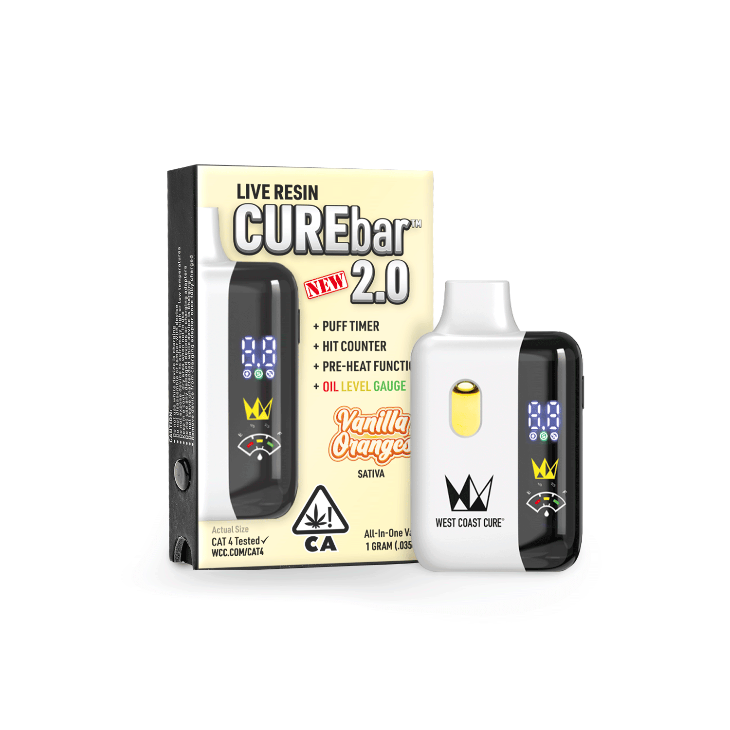 Vanilla Oranges - 1G AIO Live Resin CUREbar 2.0 - West Coast Cure -  - $37 - Vape Pens
