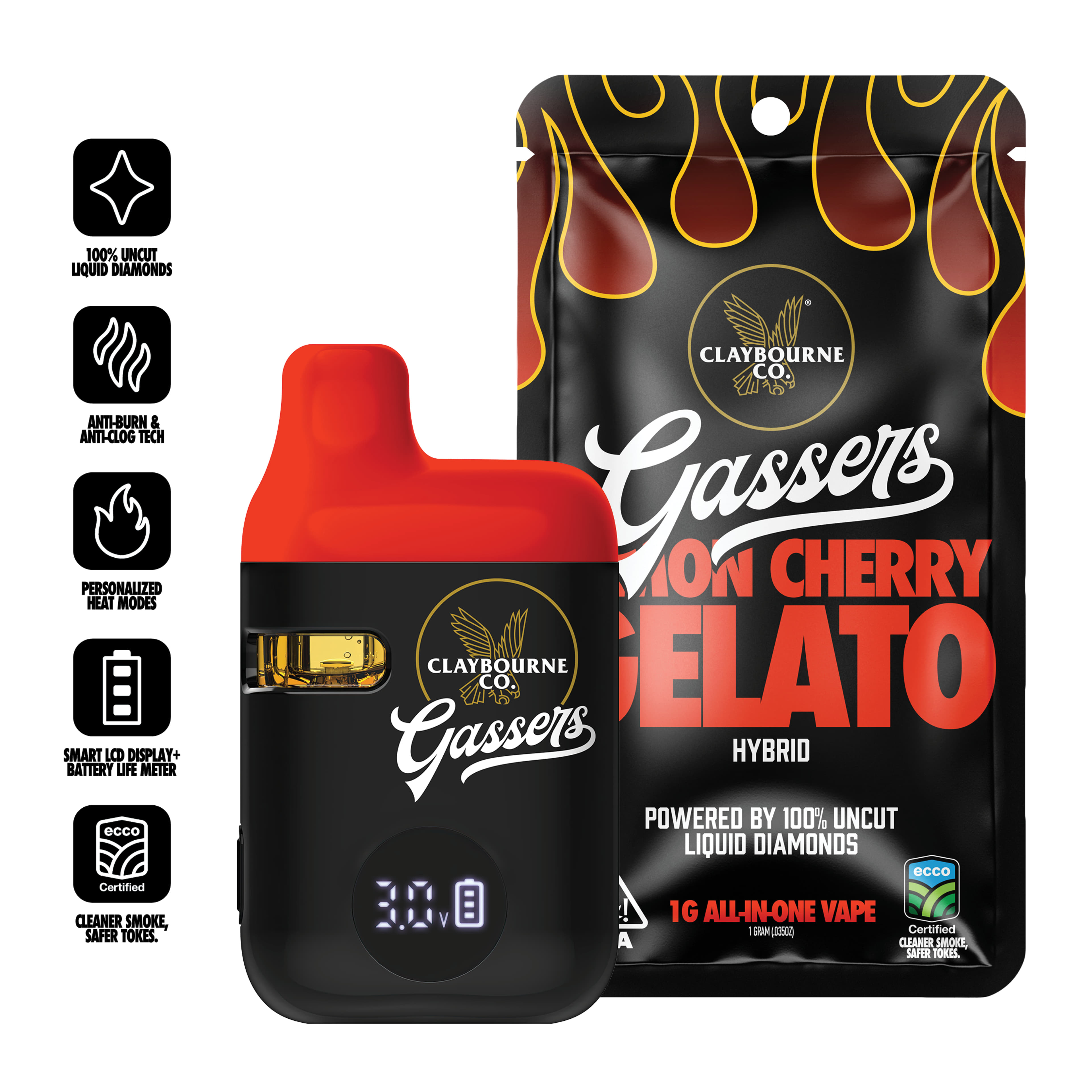 Lemon Cherry Gelato All-In-One - Claybourne Co. - Gram - $35 - All-in-Ones