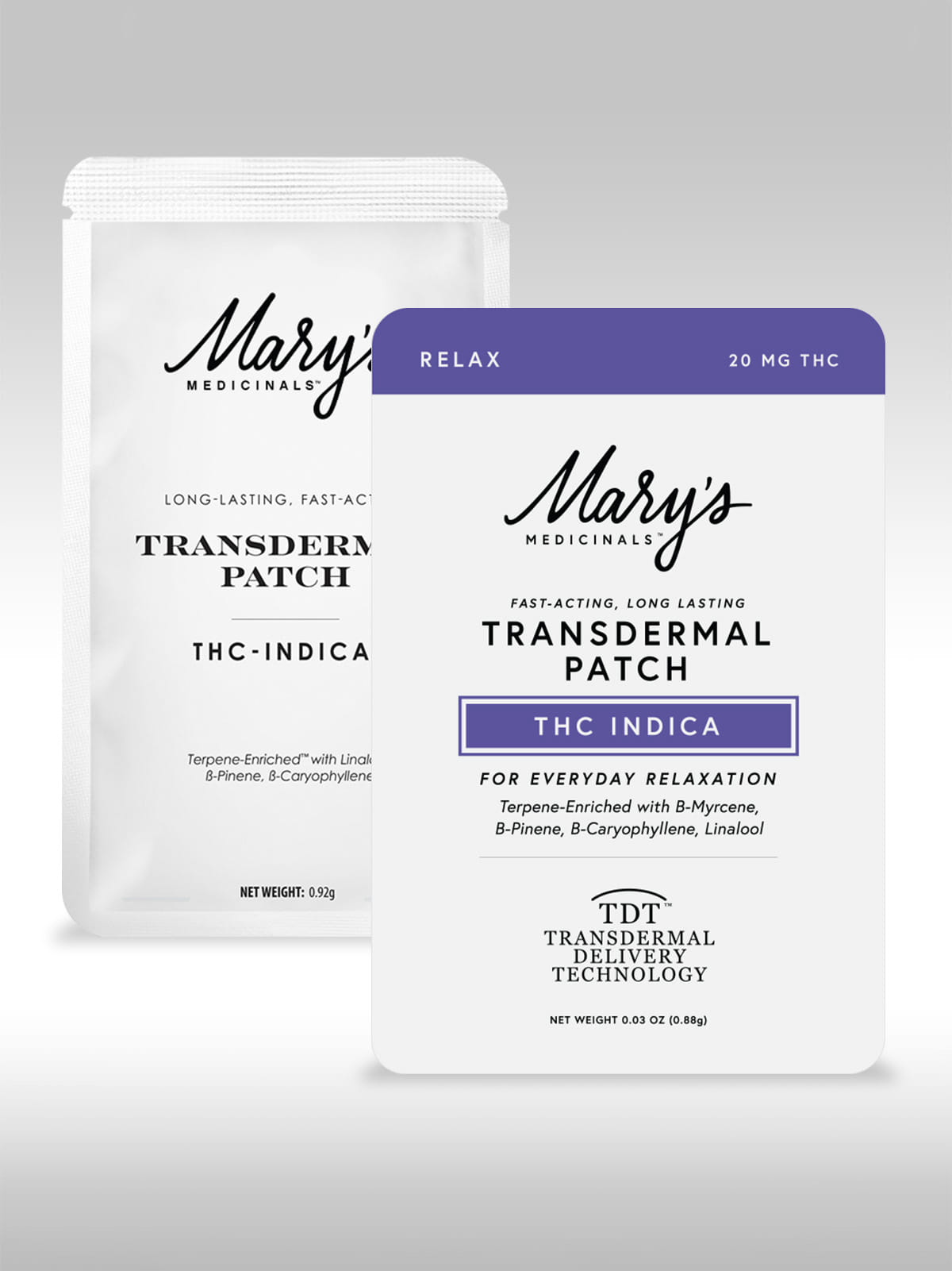 Marys Medicinals-Transdermal Patches-Relax Indica-1ct-(20mgTHC)-Rec-CA- - Mary's Medicinals -  - $10 - Topicals