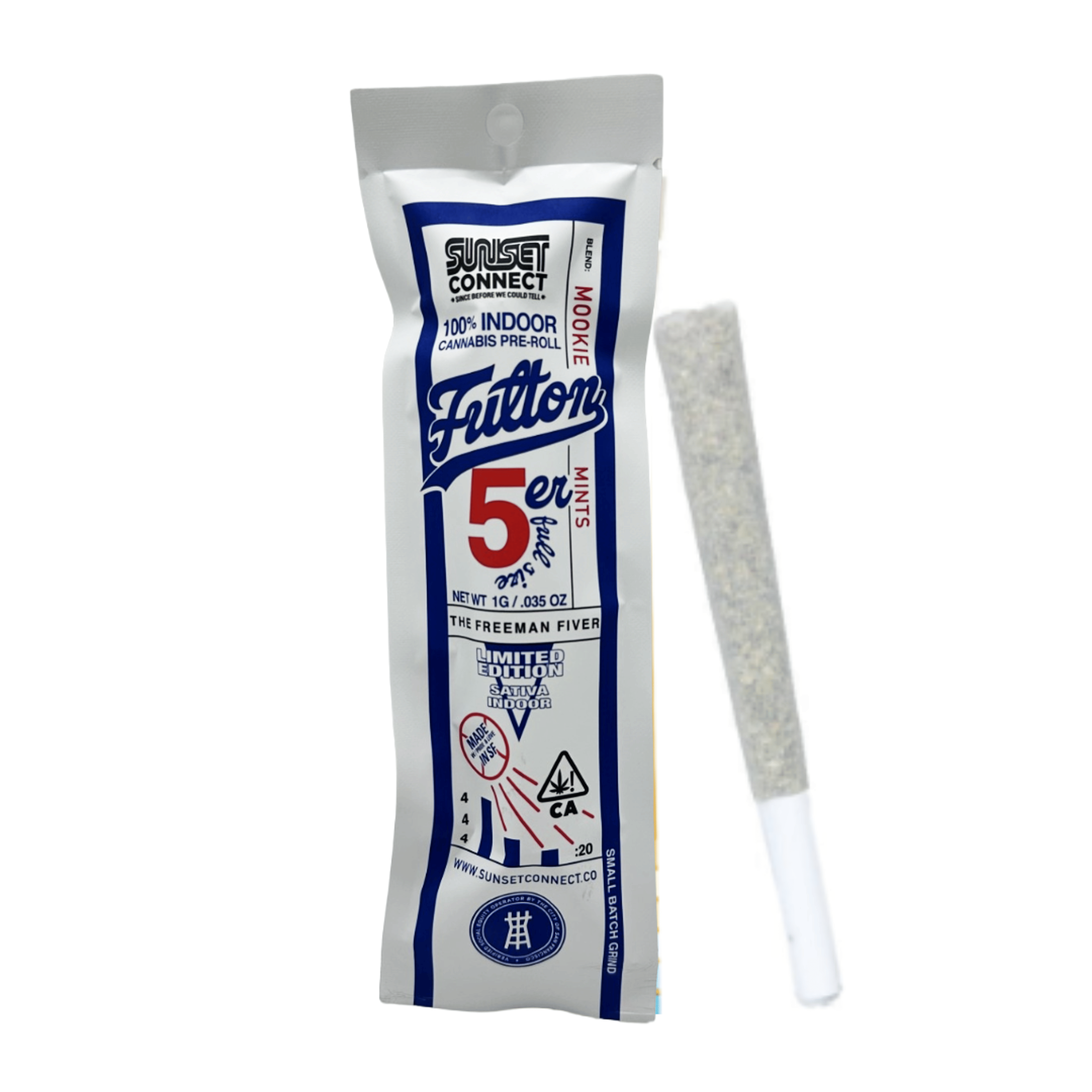 Mookie Mints - Fulton 5'er - Pre-Roll - Sunset Connect - 1g (Single) - $4.99 - Non-Infused Pre-Rolls