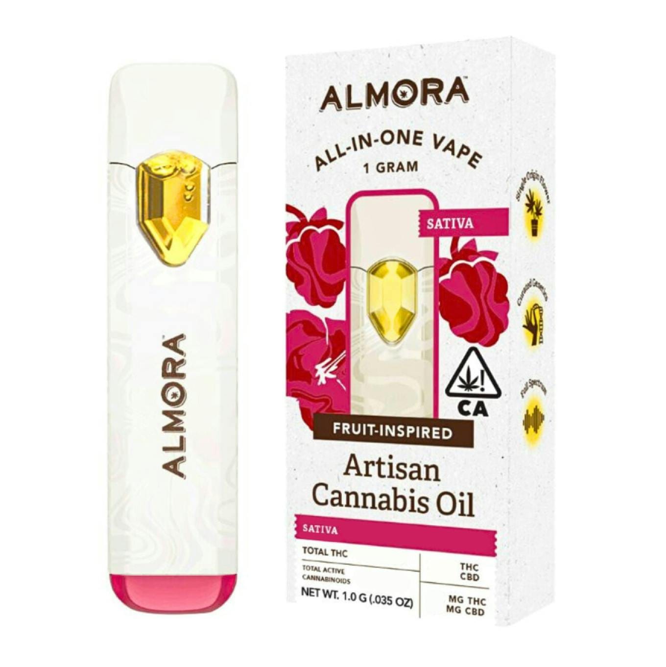 Lemon Brulee (S) Live Resin AIO - 1g - Almora - Lemon Brulee (S) - $32.55 - Cartridges