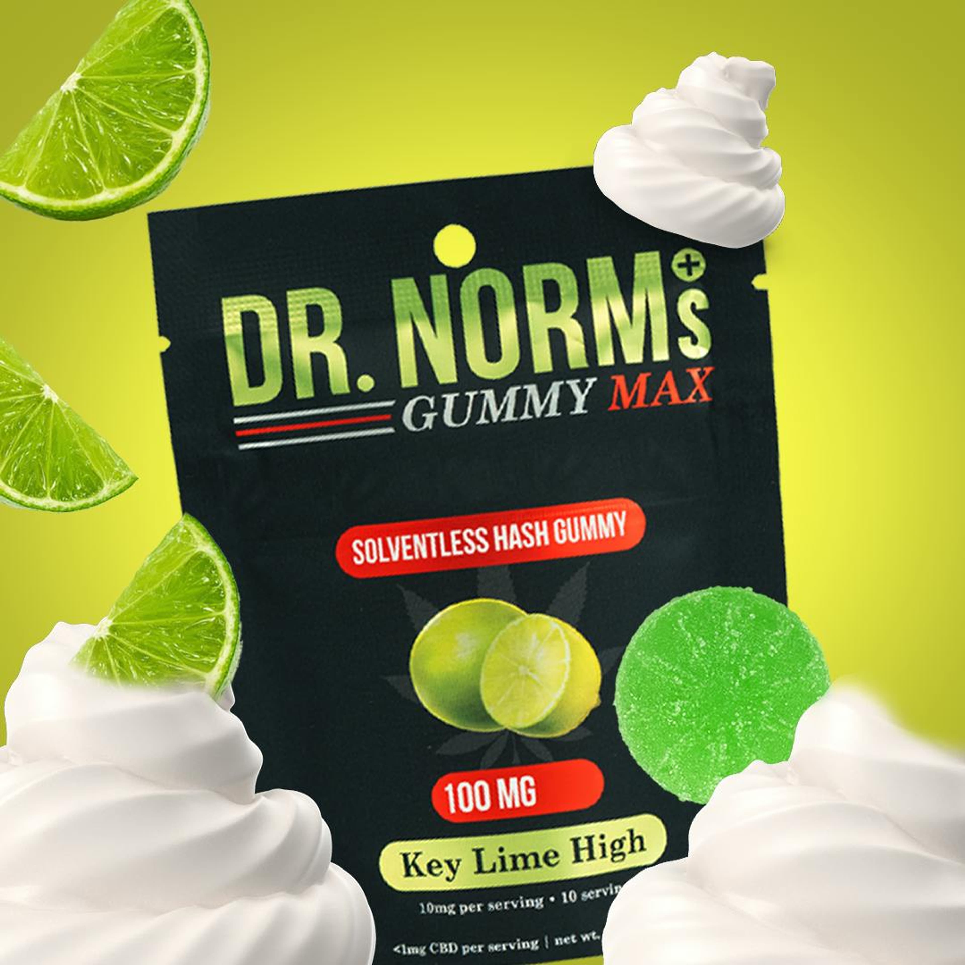 Key Lime High Hash MAX 100mg Gummy - Dr. Norms - - $10.75 - Edible