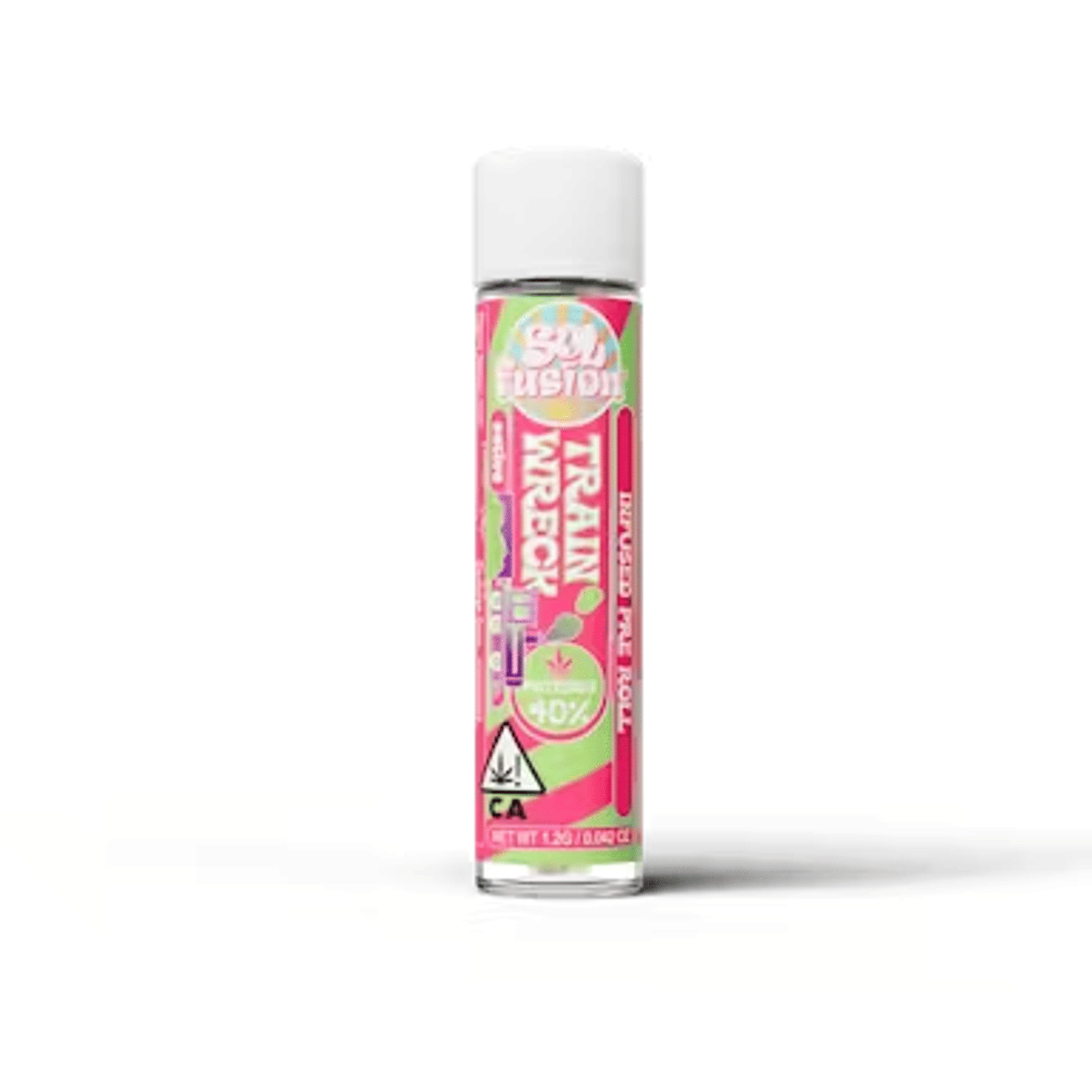 Trainwreck - 1.2g Infused Preroll - Sol Fusion - 1.2g Infused PR - Sativa - $9 - Infused Pre-Rolls