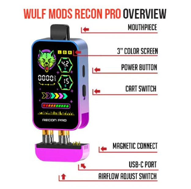Wulf - Recon Pro Dual 510 Cart Battery - Wulf -  - $34.99 - Accessories
