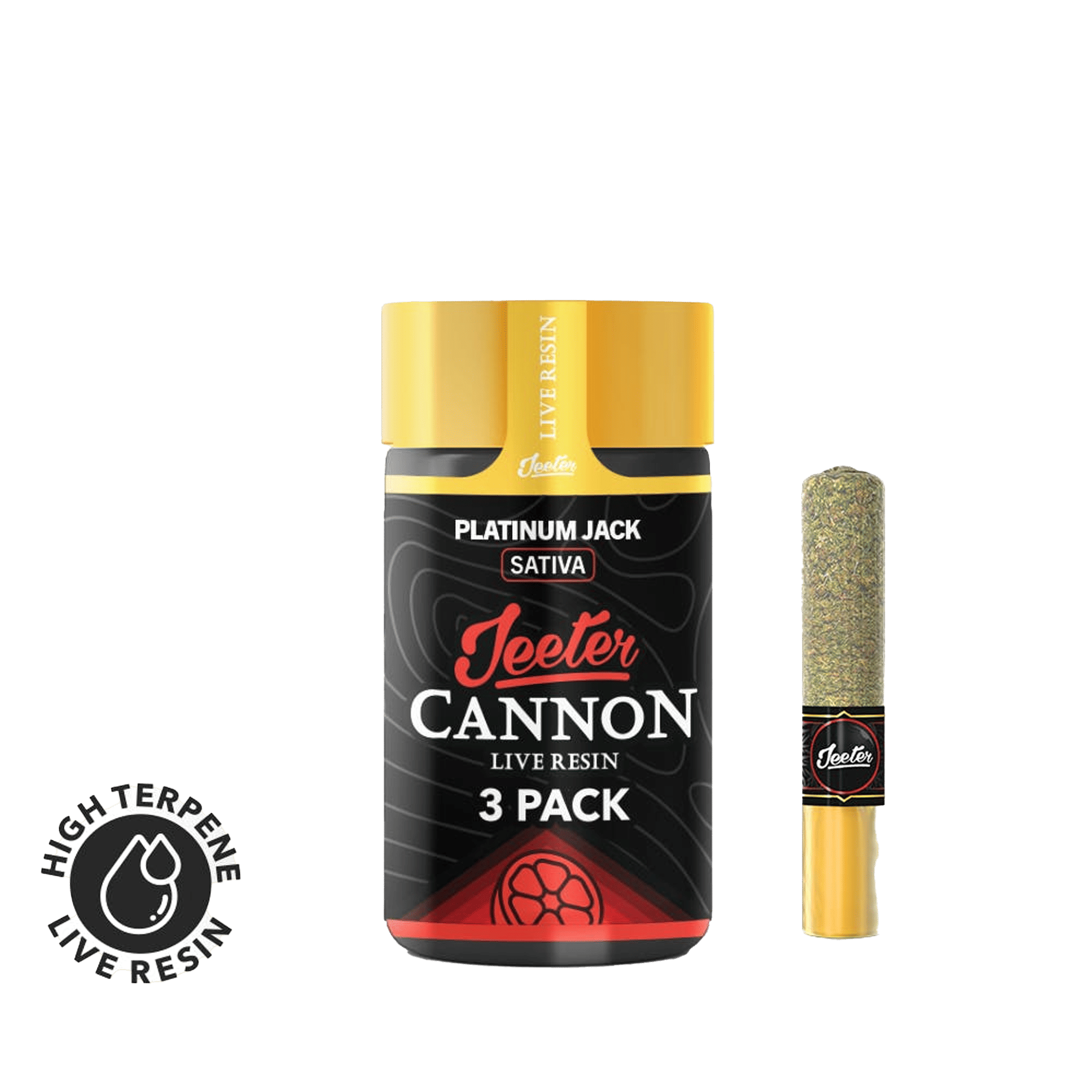 Platinum Jack - Live Resin Infused - Cannons - Jeeter - 1.5g (3-Pack) - $36.99 - Infused Pre-Rolls