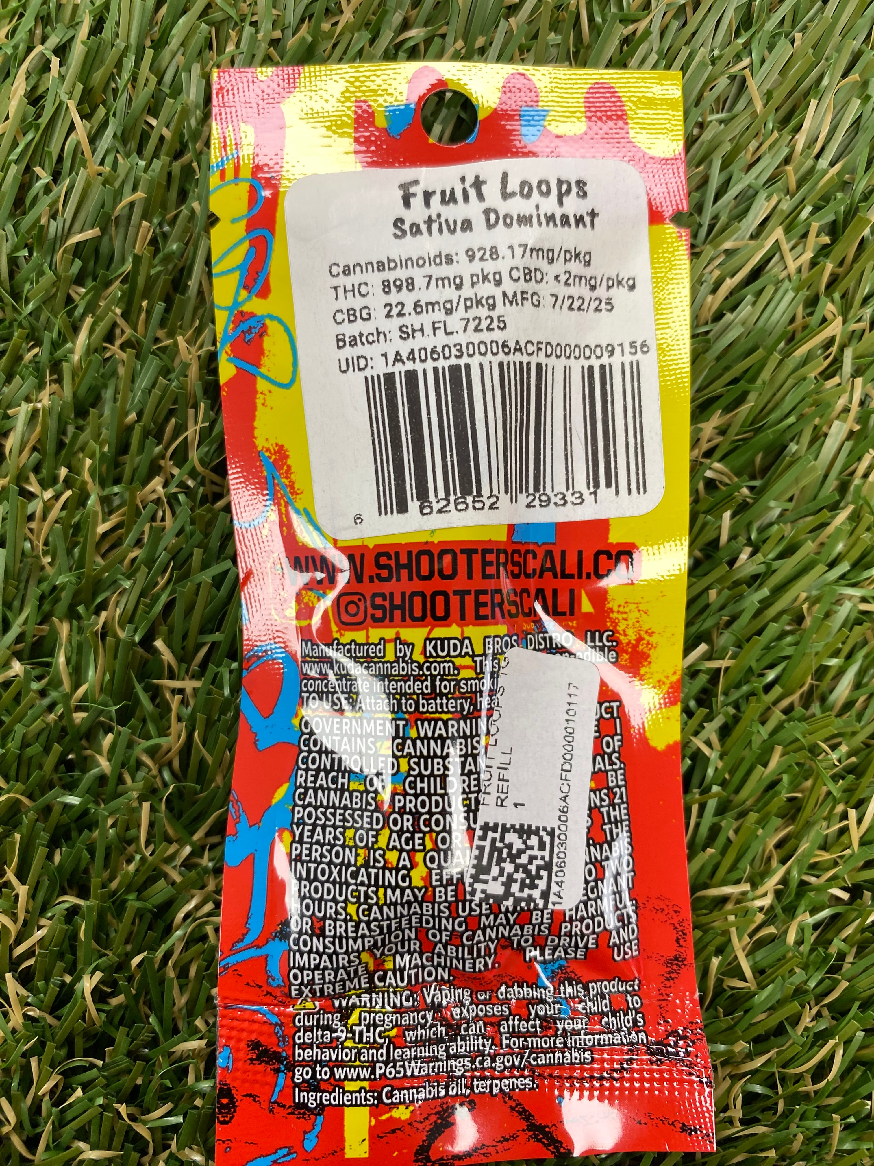FRUIT LOOPS 1G REFILL - SHOOTERS -  - $9 - Vape Cartridge