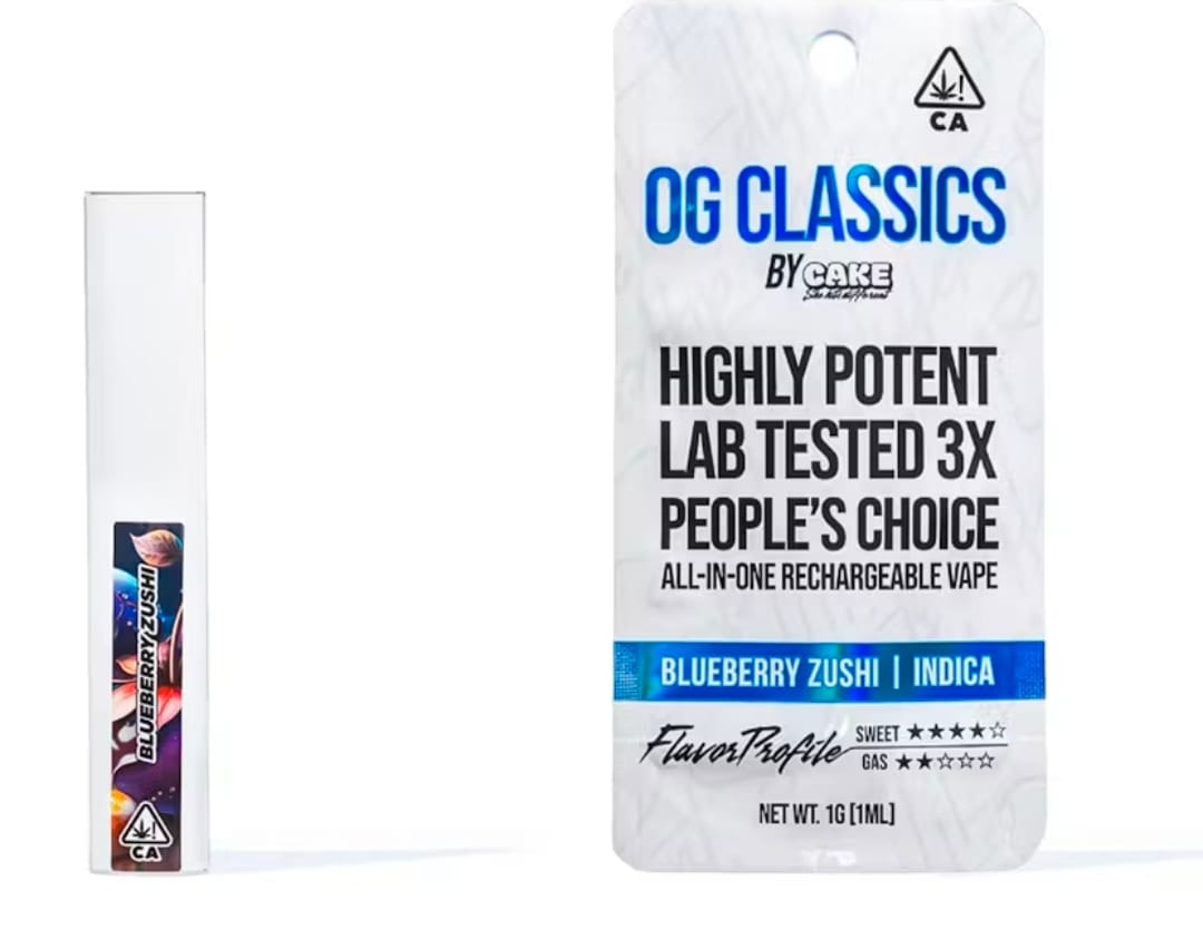 CAKE - OG Classic - 1 gram DISPOSABLE - Blueberry Zushi -  - $35.99 - Vape