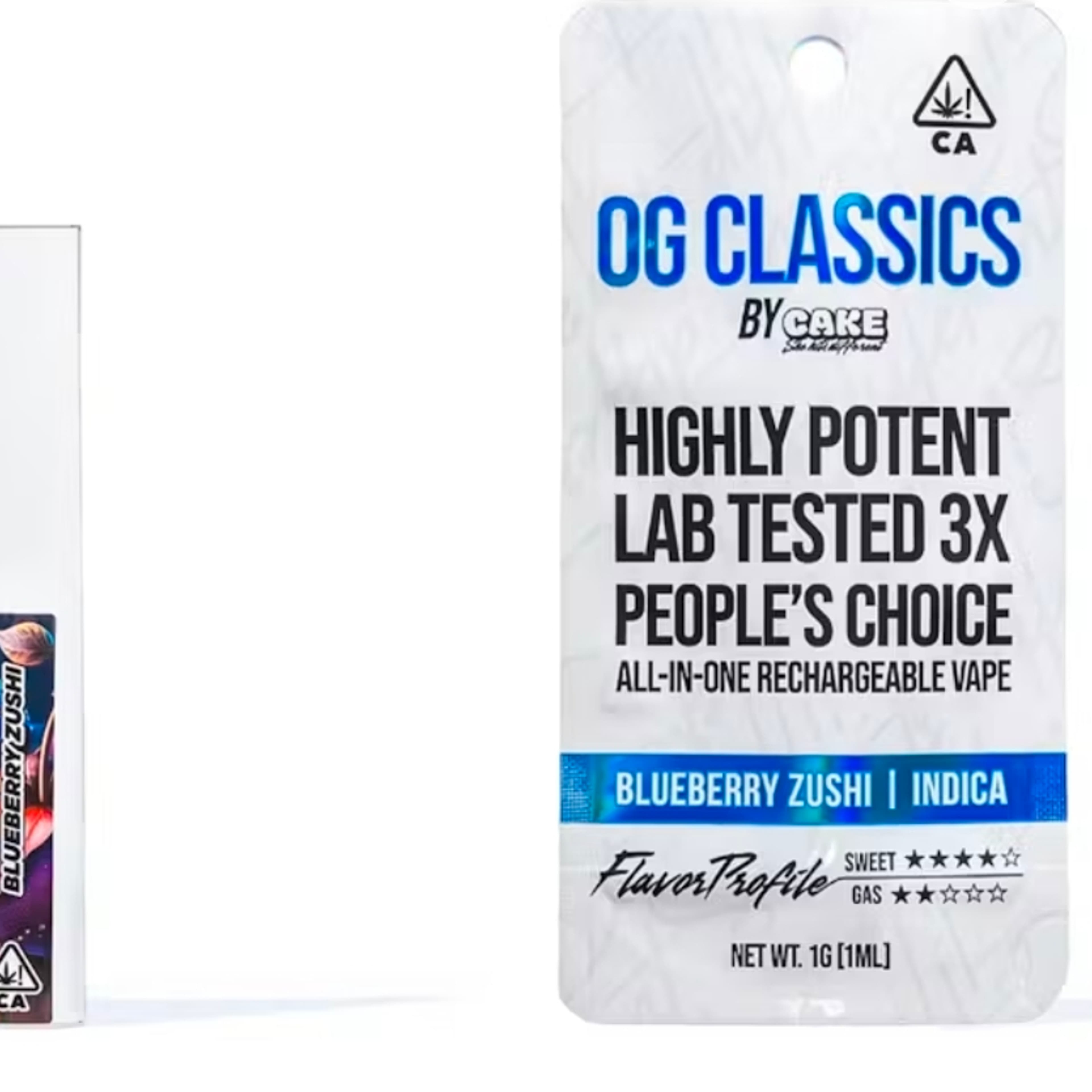 CAKE - OG Classic - 1 gram DISPOSABLE - Blueberry Zushi - - $35.99 - Vape