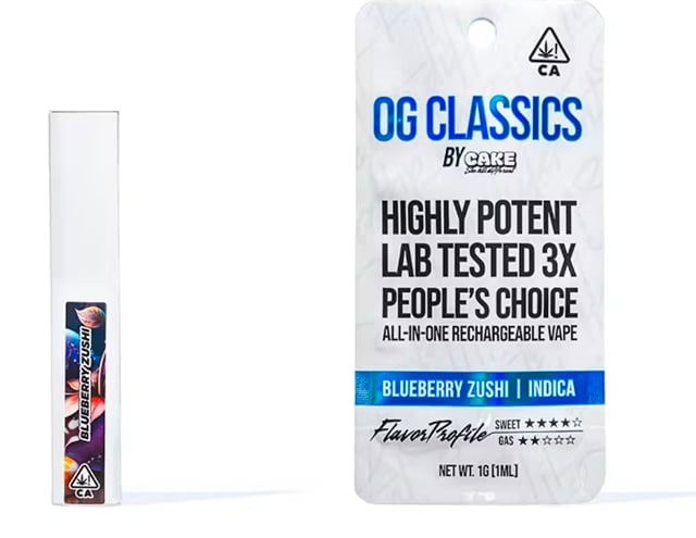 CAKE - OG Classic - 1 gram DISPOSABLE - Blueberry Zushi