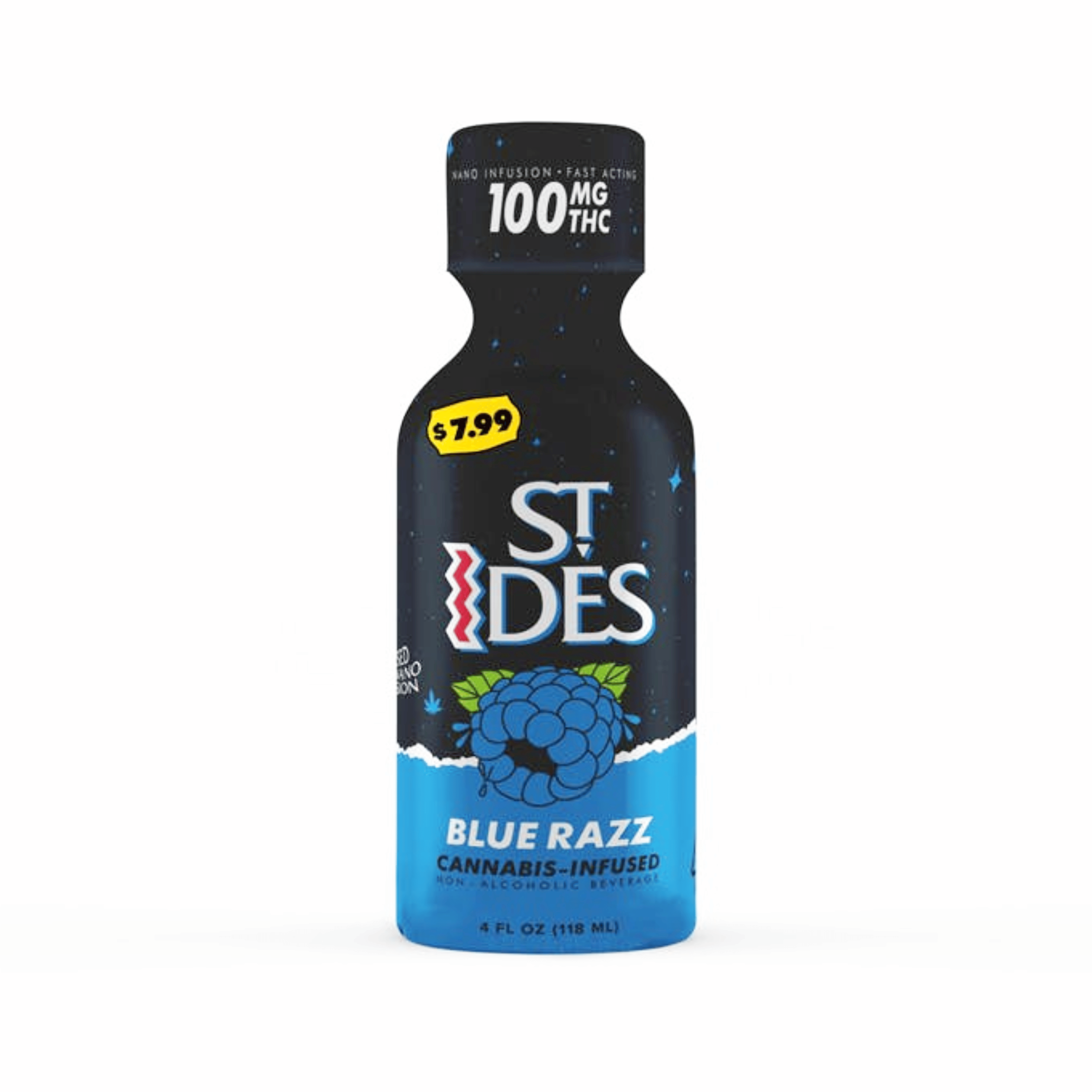Shot | Blue Razz 4oz - 100mg - ST Ides - - $7.99 - Beverages/Drinks