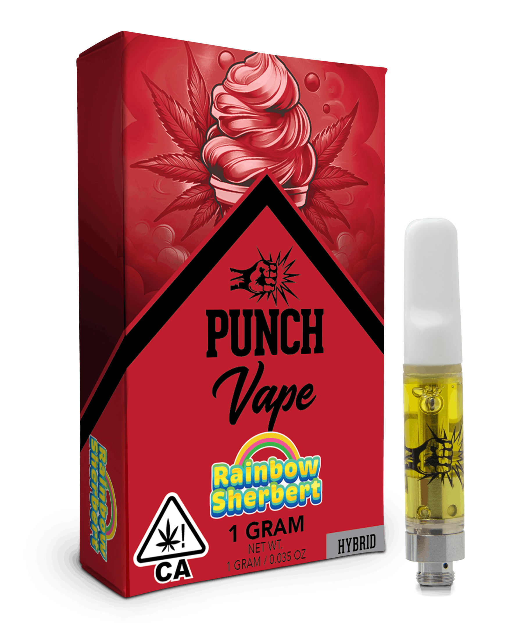 Punch - 510 Distillate Vape Cart - Rainbow Sherbert (1g) - Punch Edibles & Extracts -  - $20 - Cartridges