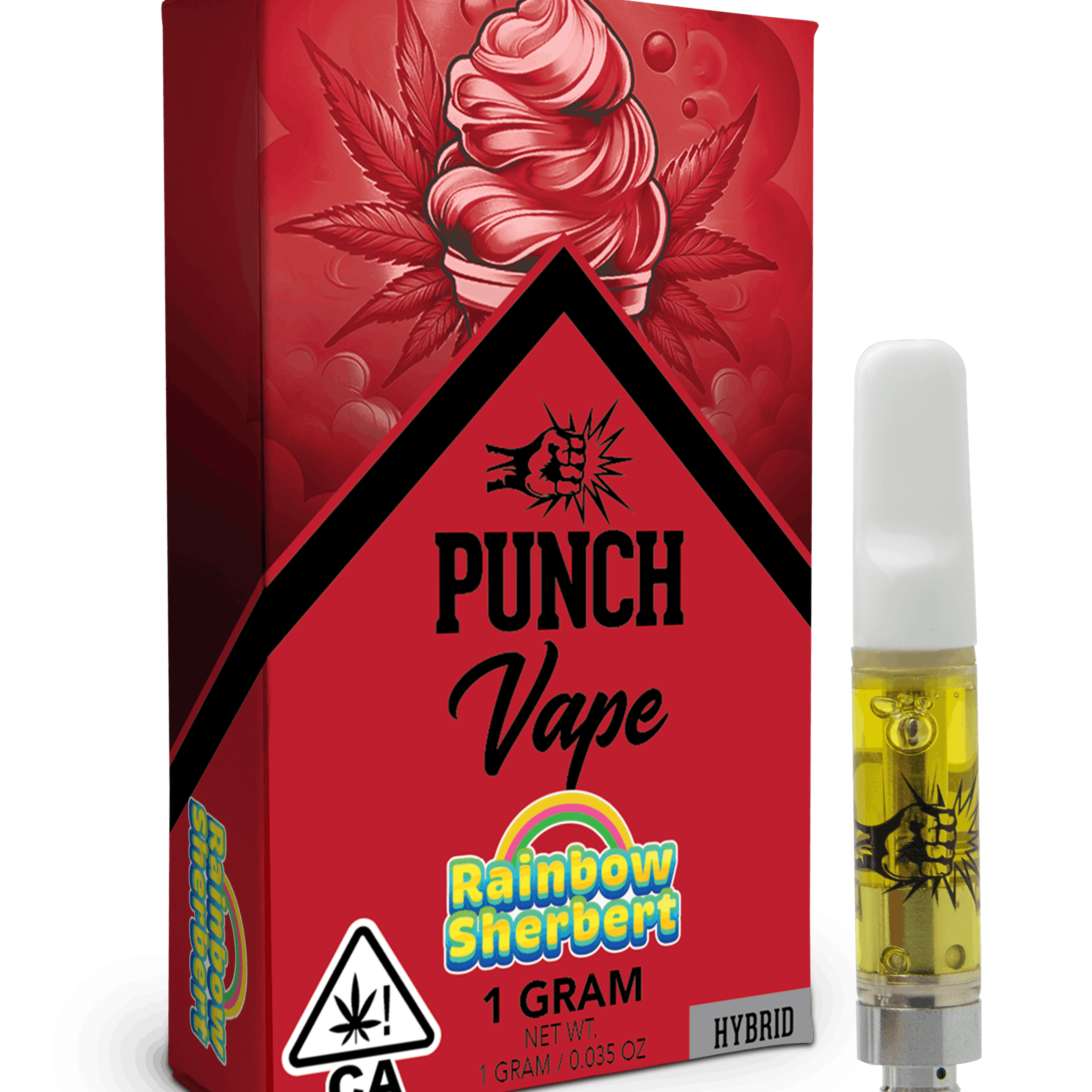 Punch - 510 Distillate Vape Cart - Rainbow Sherbert (1g) - Punch Edibles & Extracts - - $20 - Cartridges