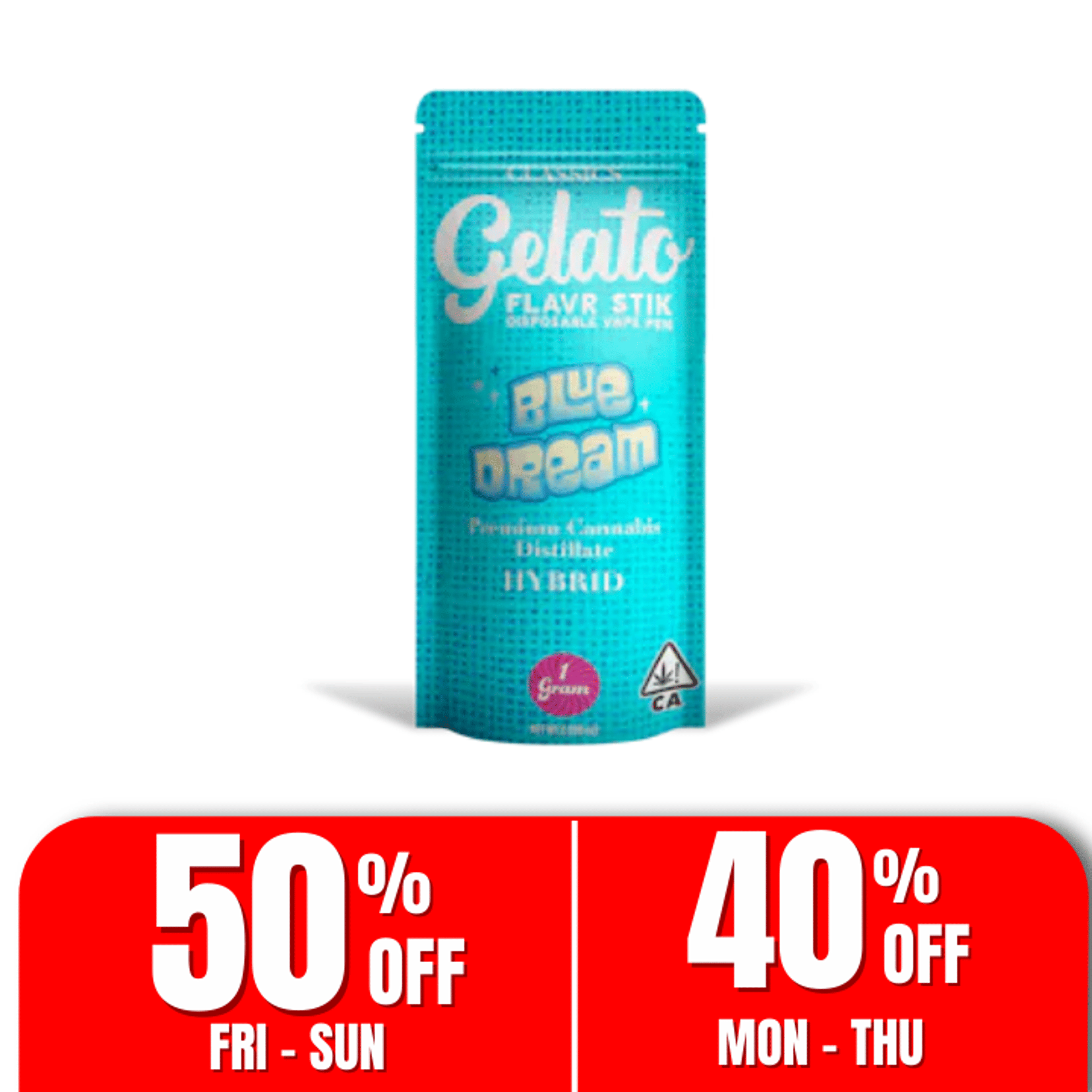 Gelato Flavr Stick | 1g - Blue Dream - AIO - Sativa Hybrid - Gelato - - $33.50 - All-In-Ones