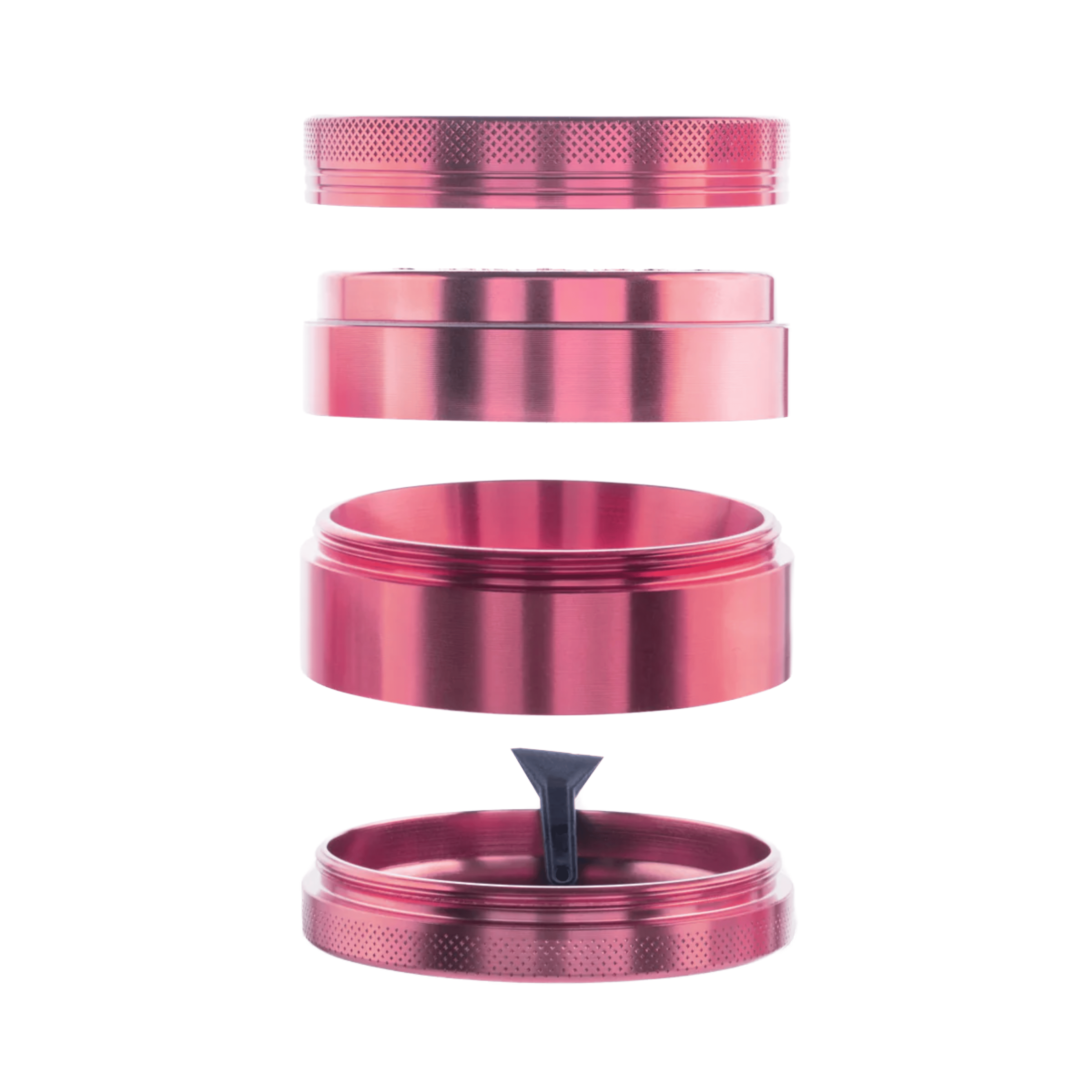 Pink Herb Grinder 4 Piece Magnetic 2.5" / 63mm - Aluminum - Biohazard - - $20 - Paraphernalia