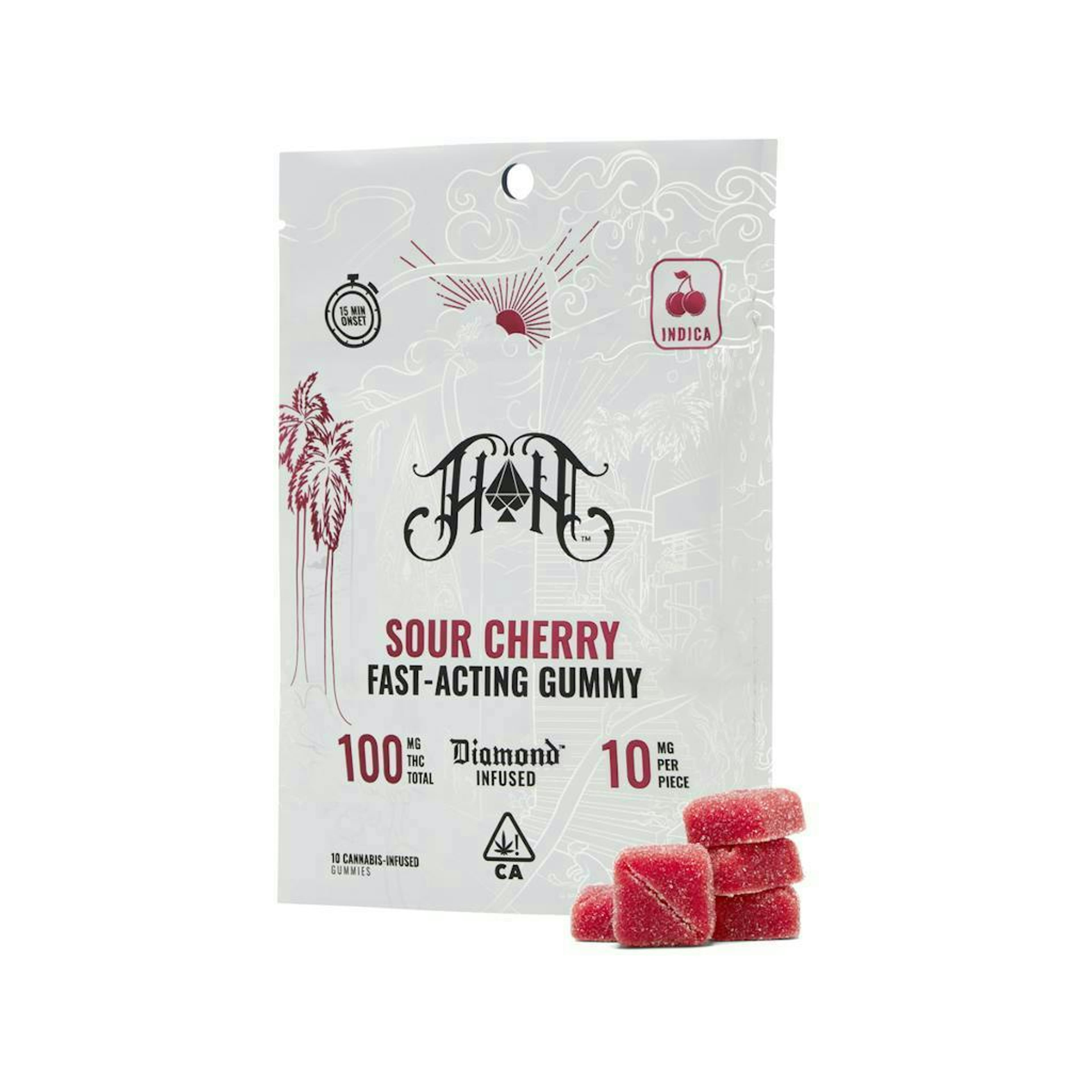 Sour Cherry Fast Acting Gummies - 100mg - Heavy Hitters - Gummy - Indica - $22 - Gummies
