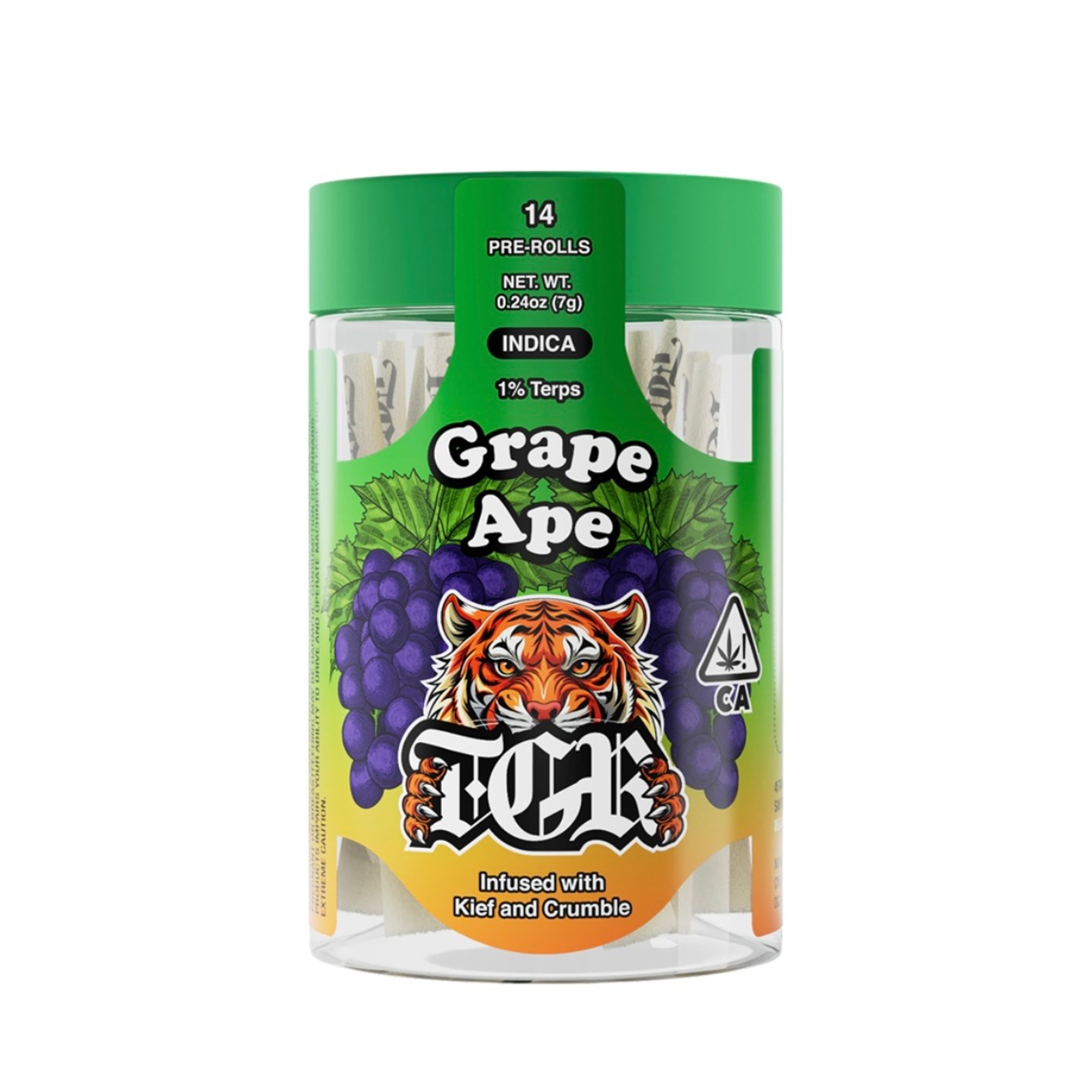 TGR - Grape Ape - Kief & Crumble Infused (14 Joints) - 7g - TGR - 7g - $34.99 - Pre-Rolls