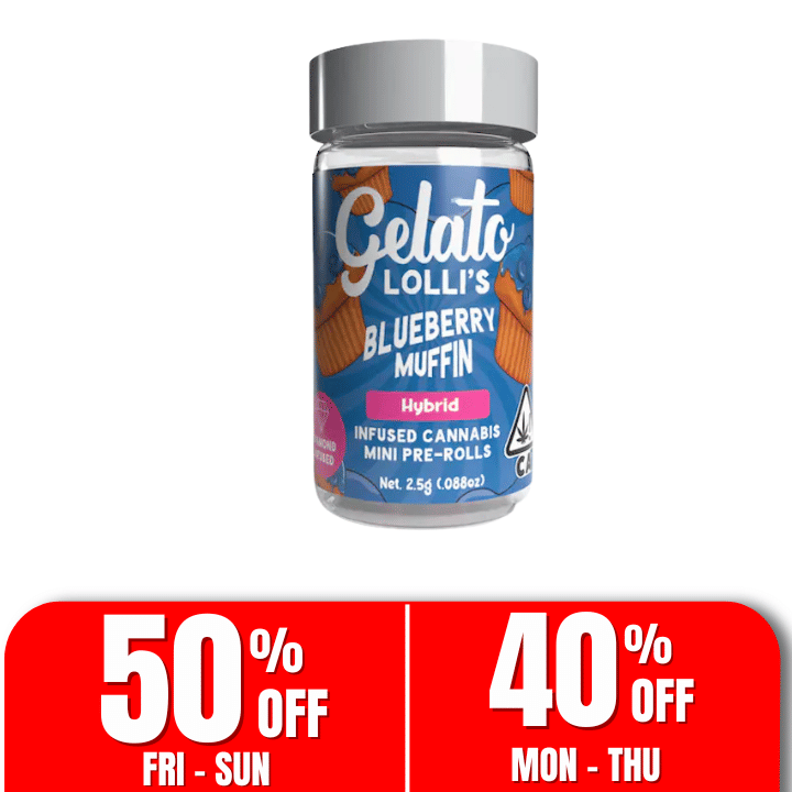 Gelato Lolli's | .6gx5pk - Blueberry Muffin - Infused Pre-Rolls - Hybrid - Gelato -  - $33.50 - Pre-Rolls