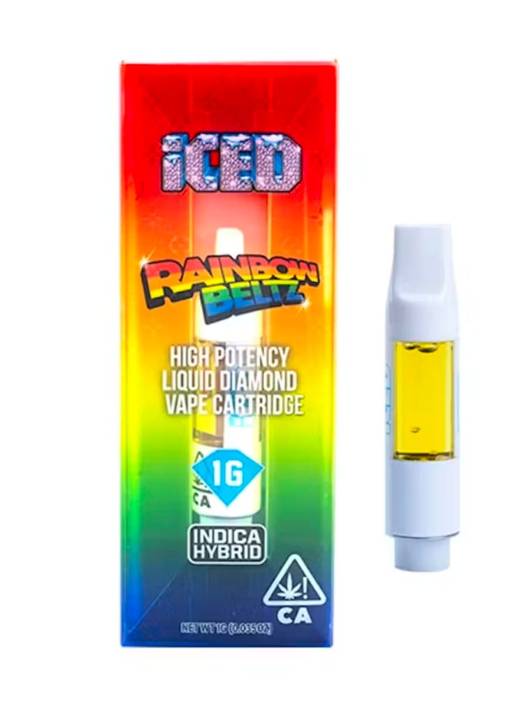 ICED - Vape Cartridge  LIQUID DIAMONDS- 1g - Rainbow Beltz -  - $35.99 - Vape