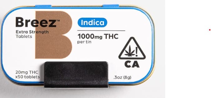 Extra Strength Tablet Tin INDICA 1000mg - Breez -  - $42.50 - Pill