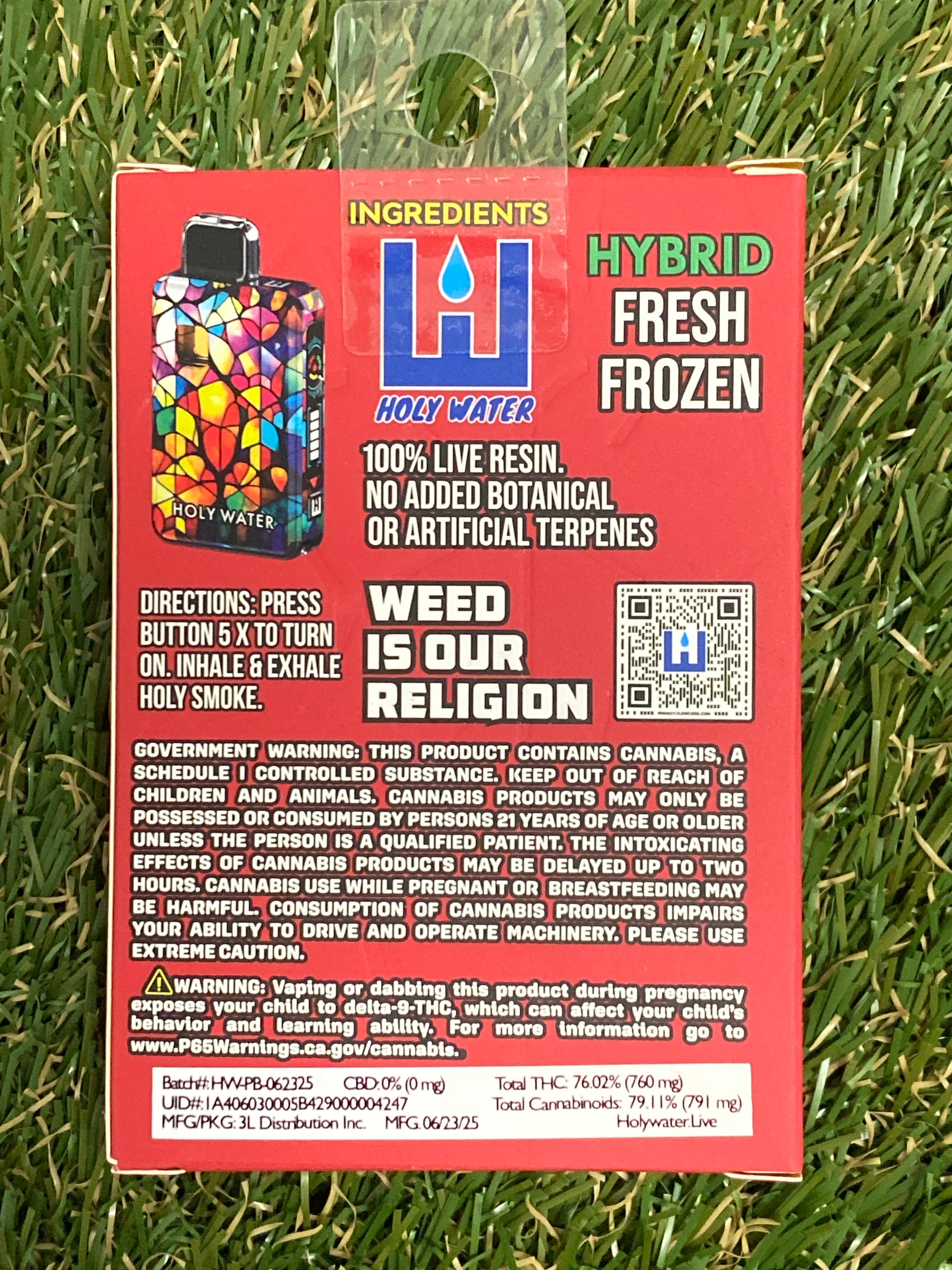 PEACH BELTS 1G DISP - HOLY WATER -  - $36 - Vape Cartridge