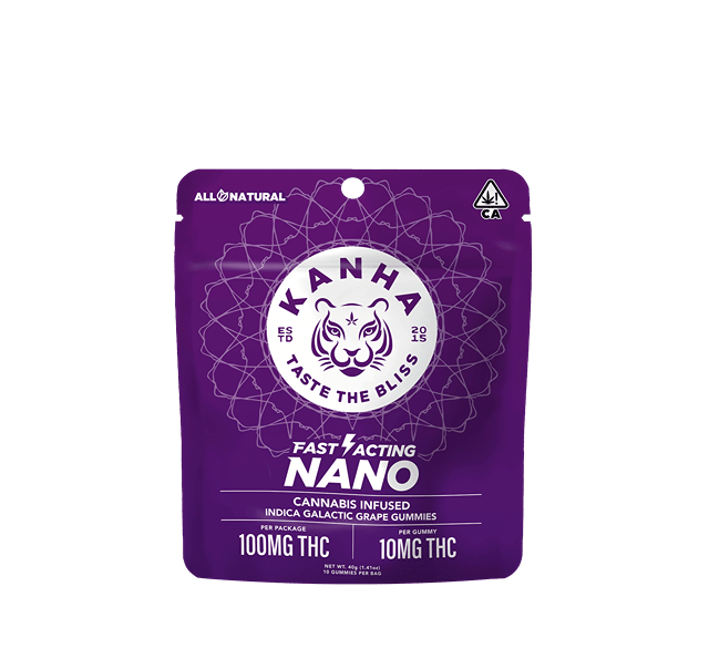 KANHA | NANO | Galactic Grape | Indica | 100mg THC | 10-pack