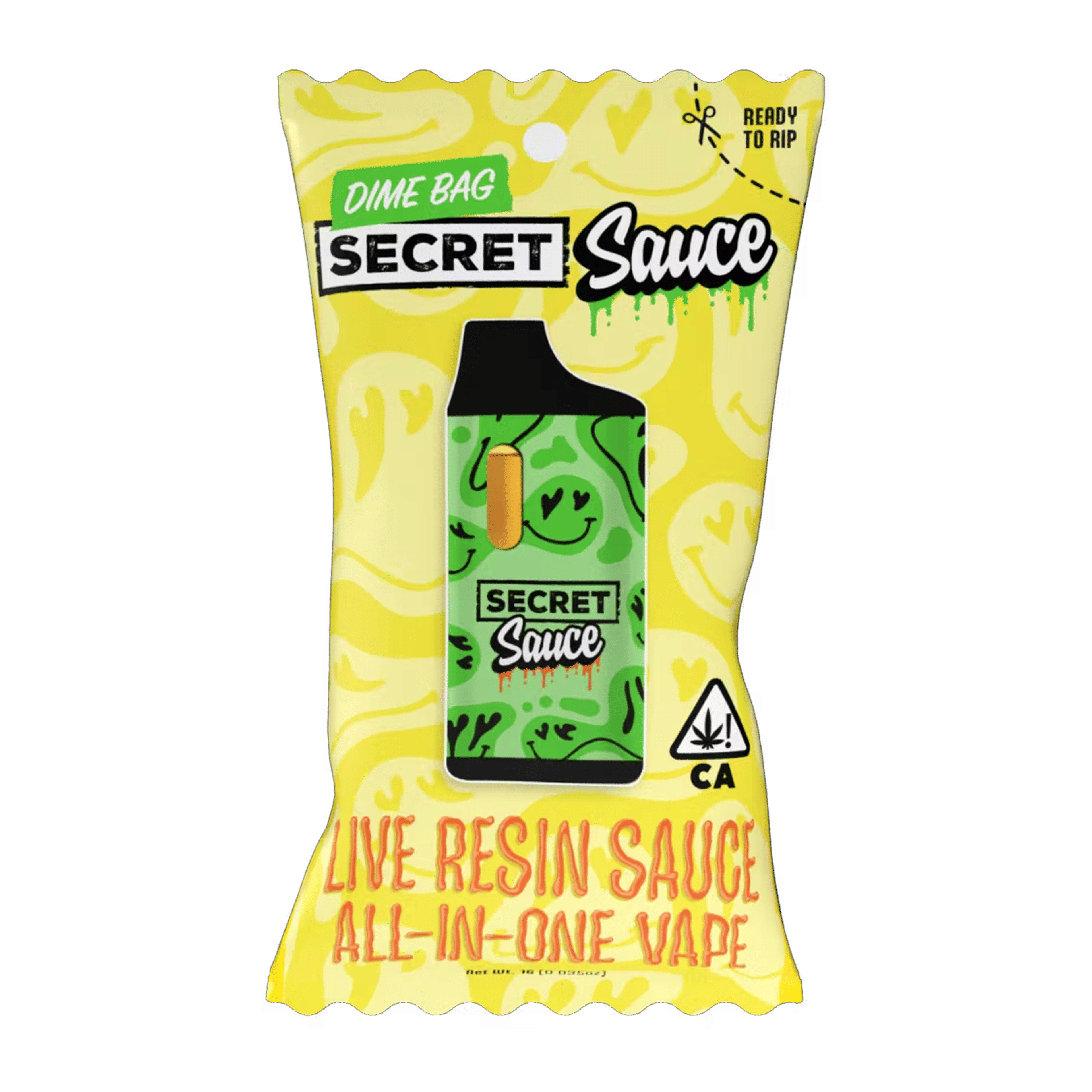 Super Lemon Haze - Live Resin - Sauce Disposable - Dime Bag - One Gram - $34.99 - Disposable Vape (All-In-One, Battery Built-In)